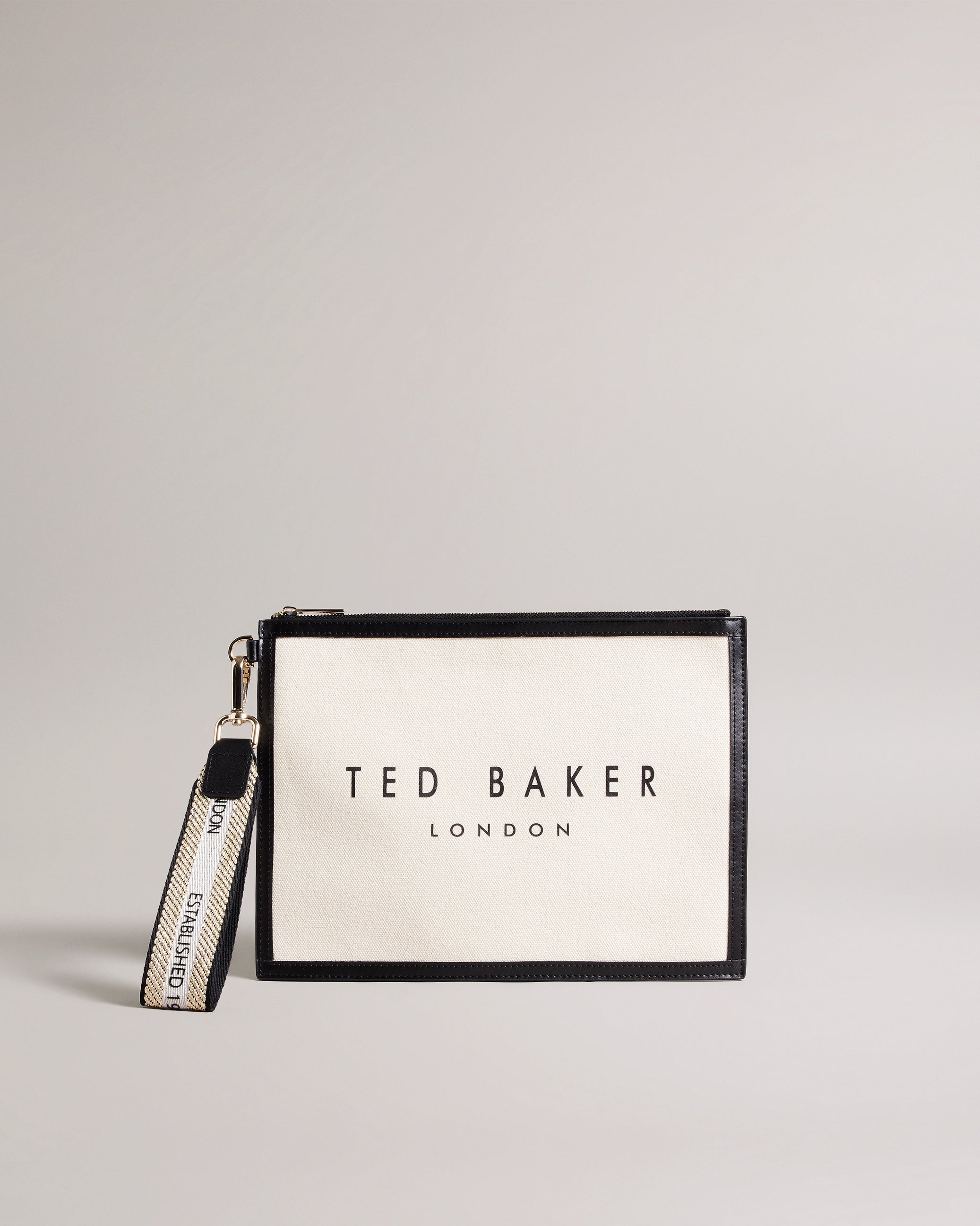 ted baker georjea branded webbing canvas small tote