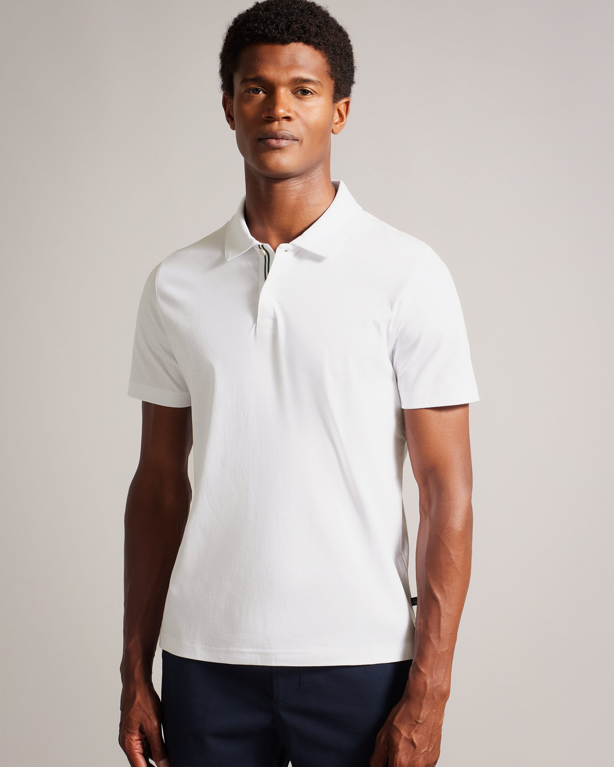 Buy Zeiter Short Sleeve Slim Fit Polo Shirt White for Men Ted