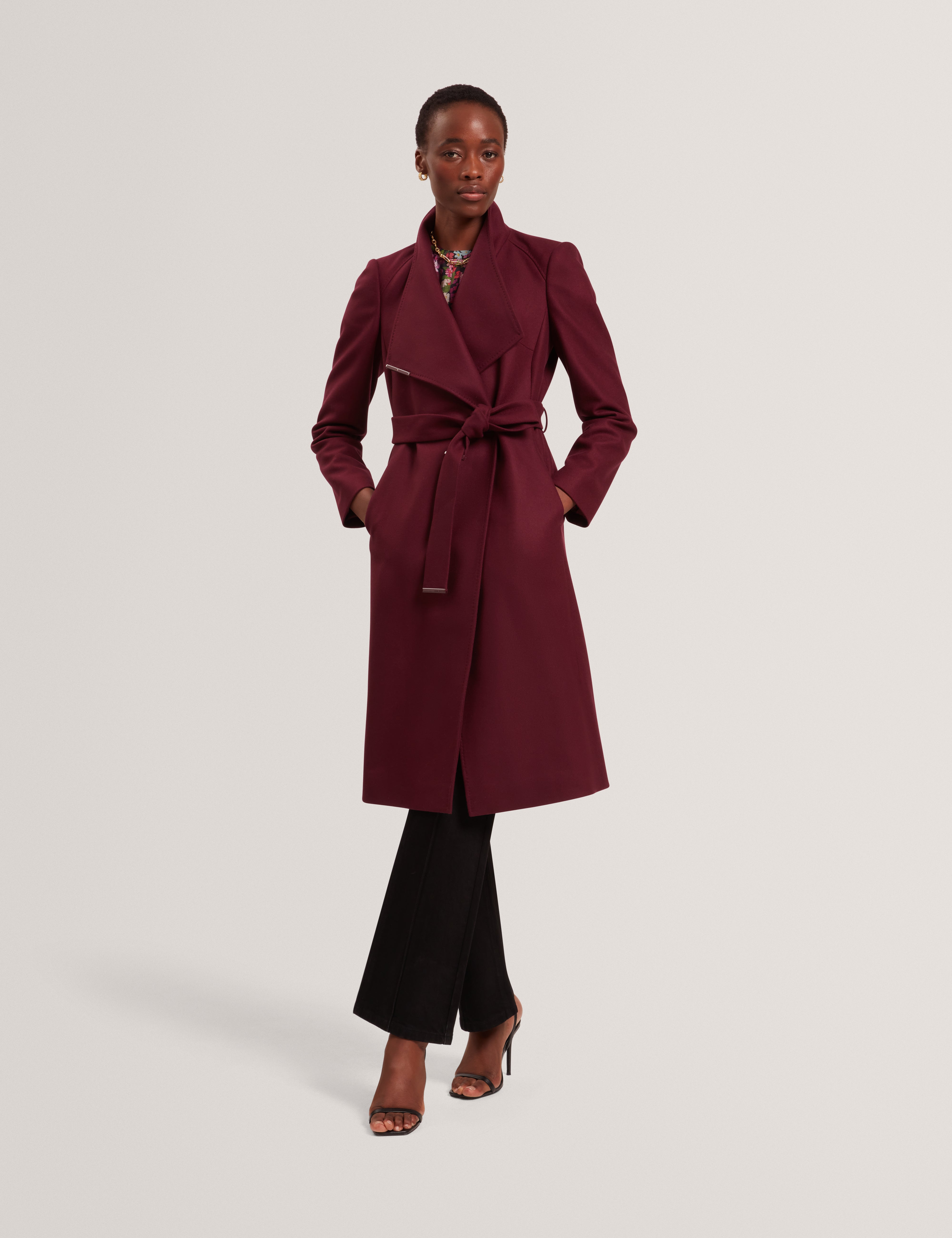 Buy Rose Wool Wrap Coat for Women Ted Baker KSA