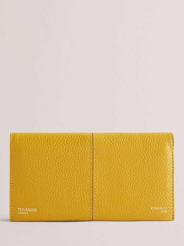 Nishi Soft Grainy Leather Fold Purse Mustard