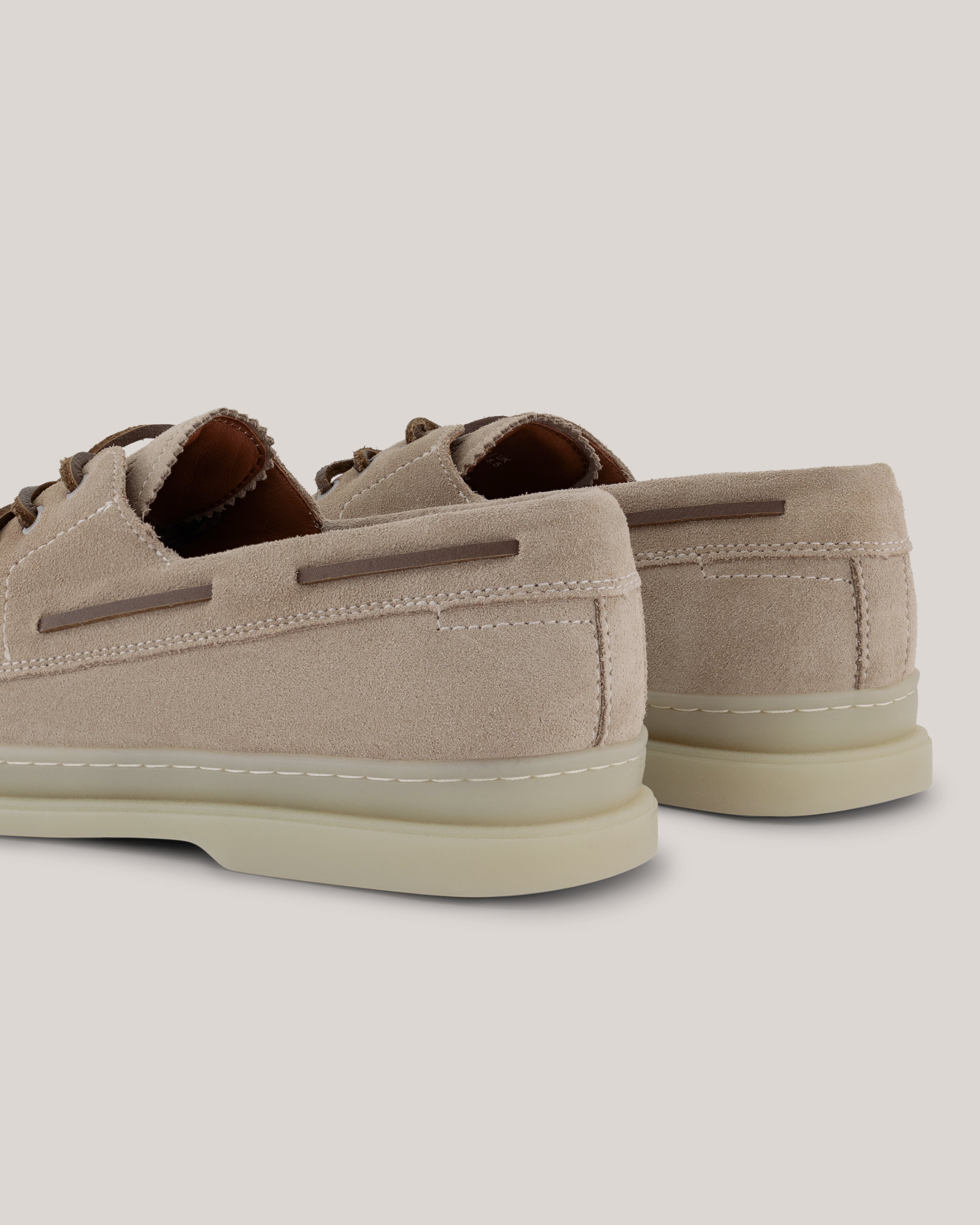 Cromerr Platform Lace Up Suede Shoe Natural