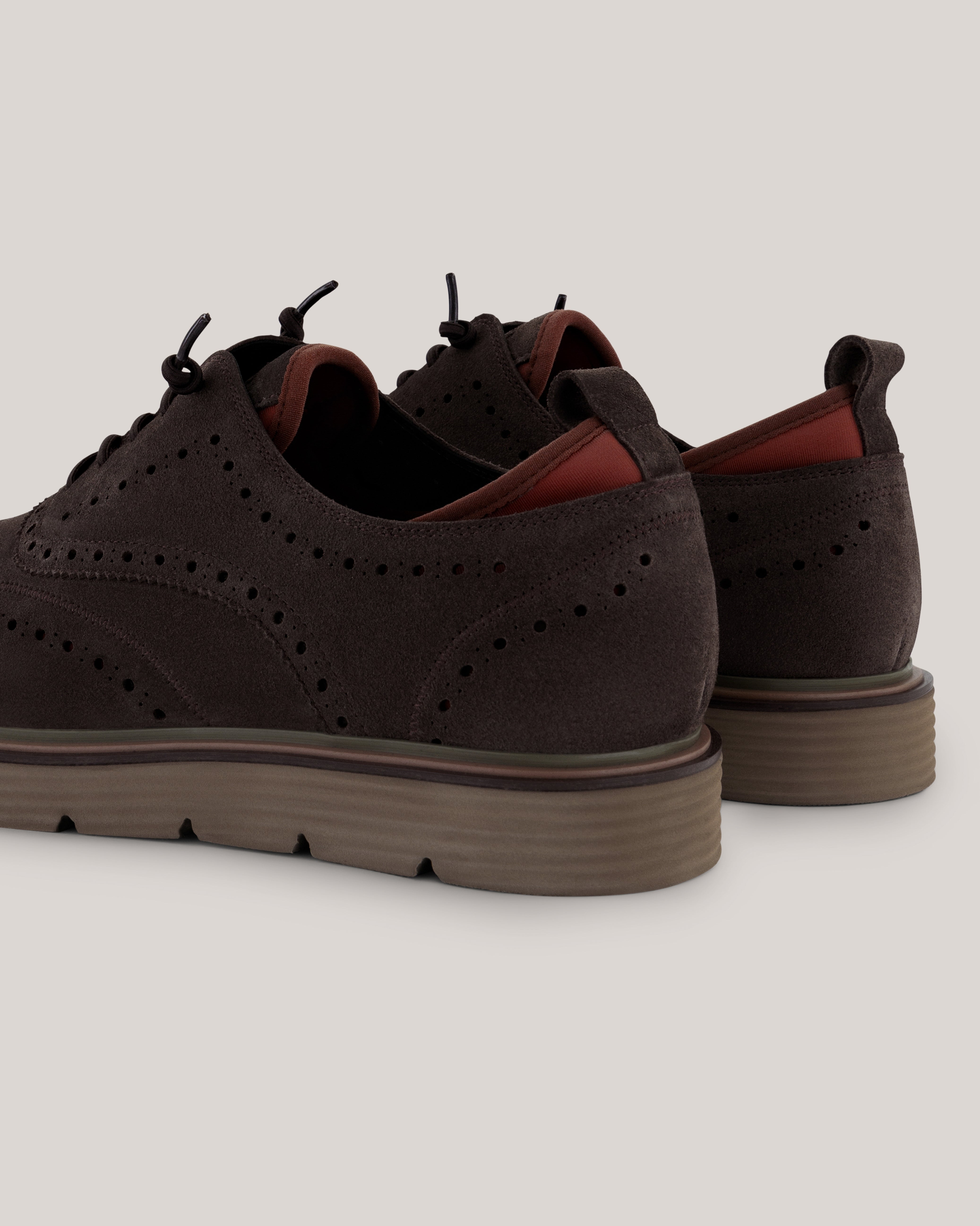 Colndle Brogue Detailed Leather Shoe Dk-Brown