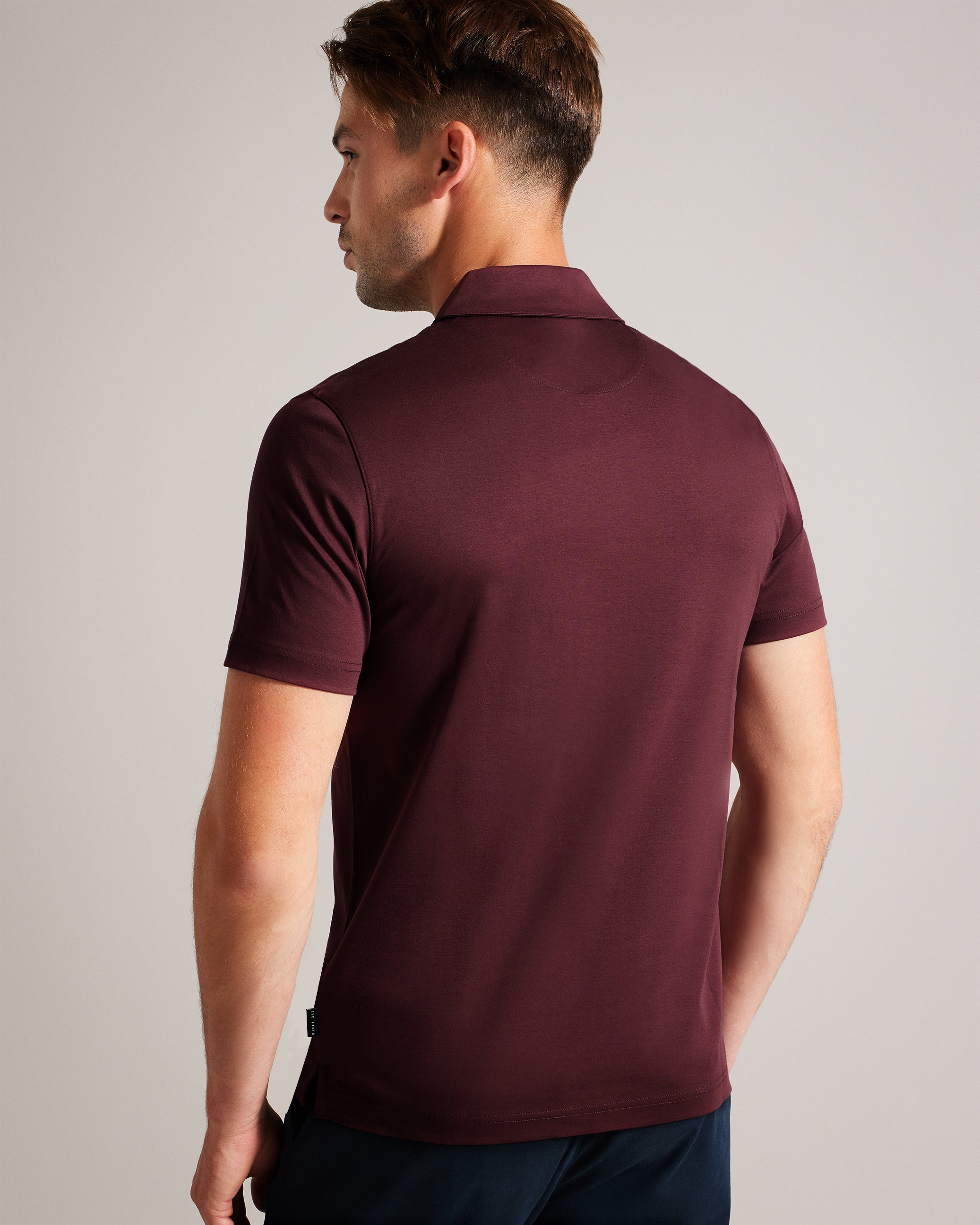 Zeiter Short Sleeve Slim Soft Touch Polo Maroon