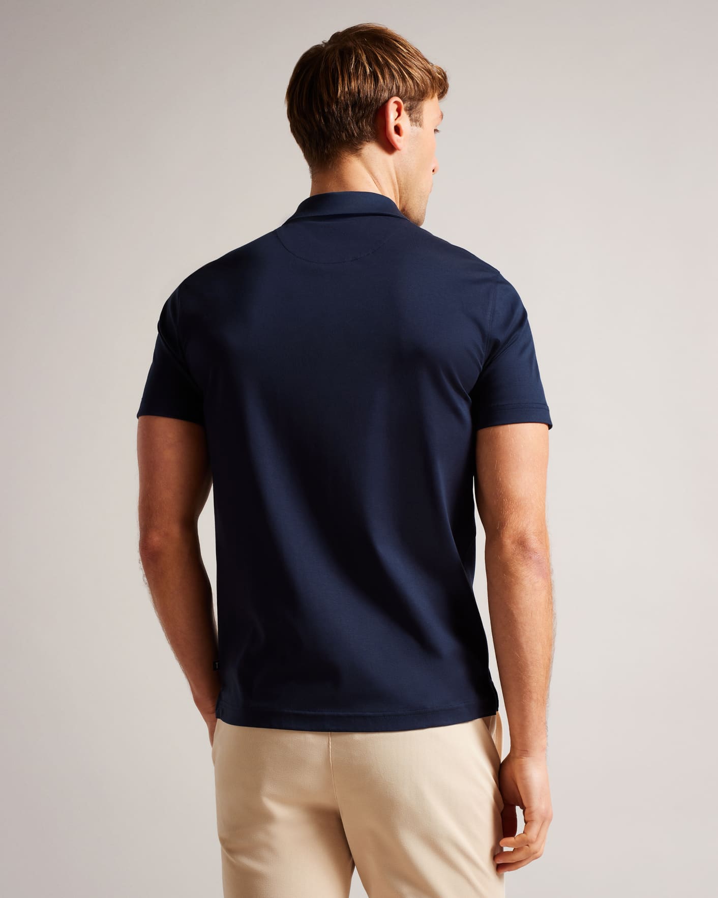 Zeiter Short Sleeve Slim Fit Polo Shirt Navy