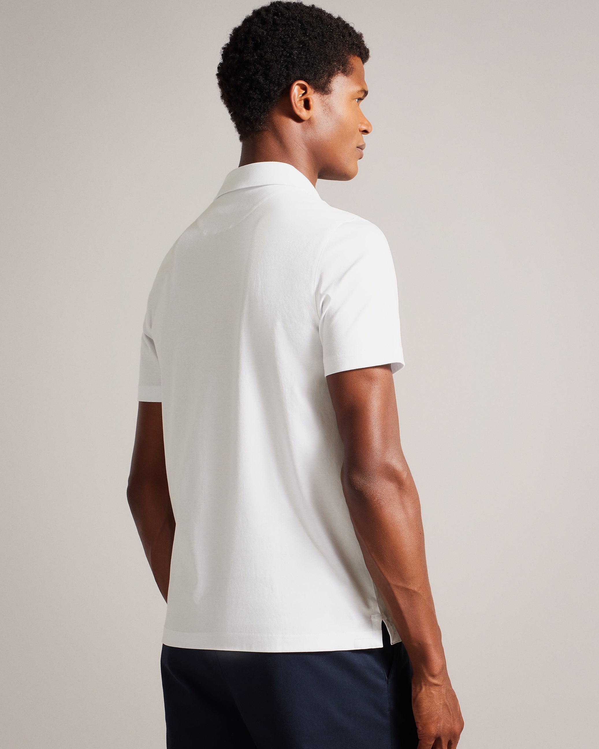 Zeiter Short Sleeve Slim Soft Touch Polo White