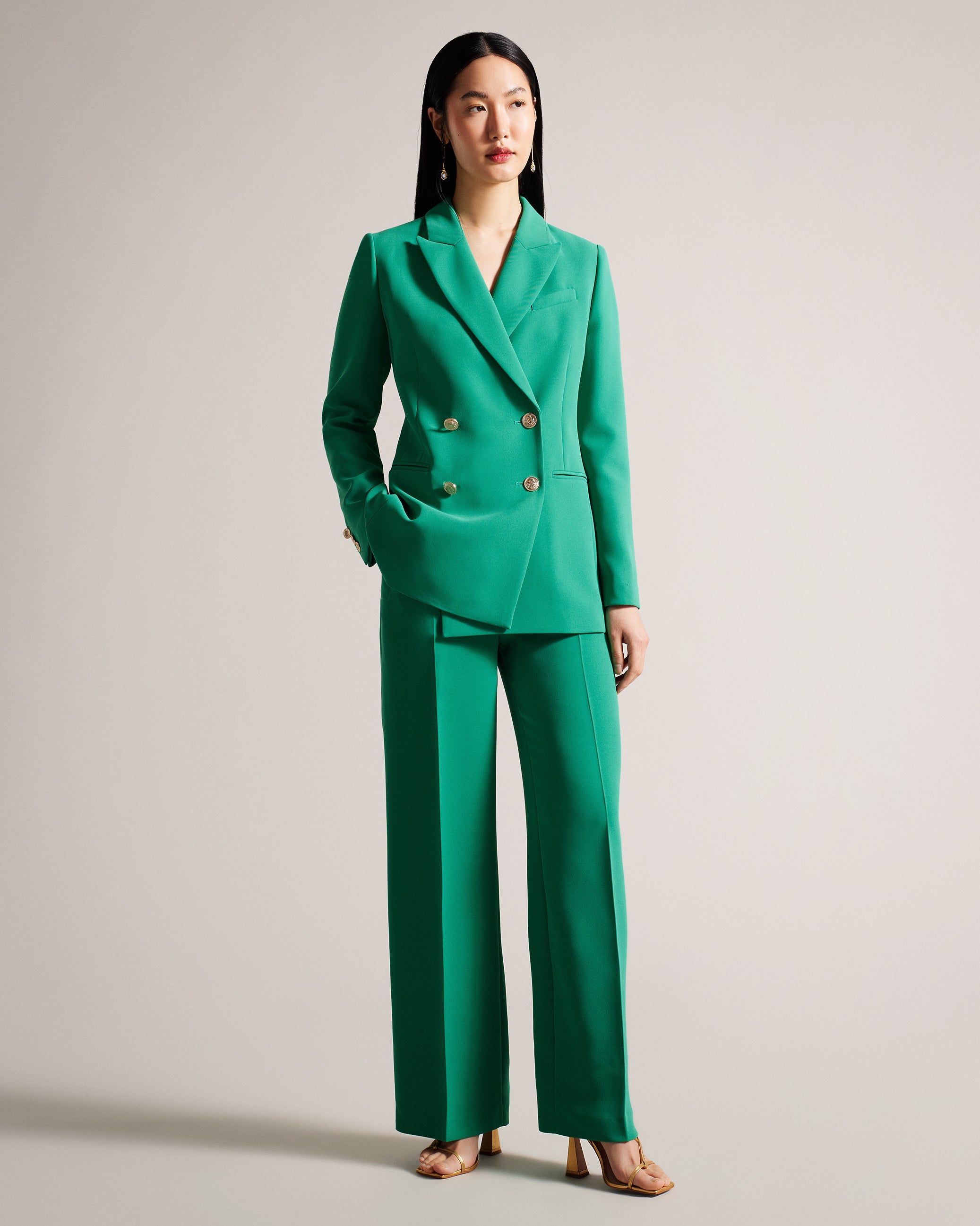 Classy Suave Womens Fancy Pantsuit | Cutout Modern Blazer | Dressy Pantsuit  | Co ord Sets