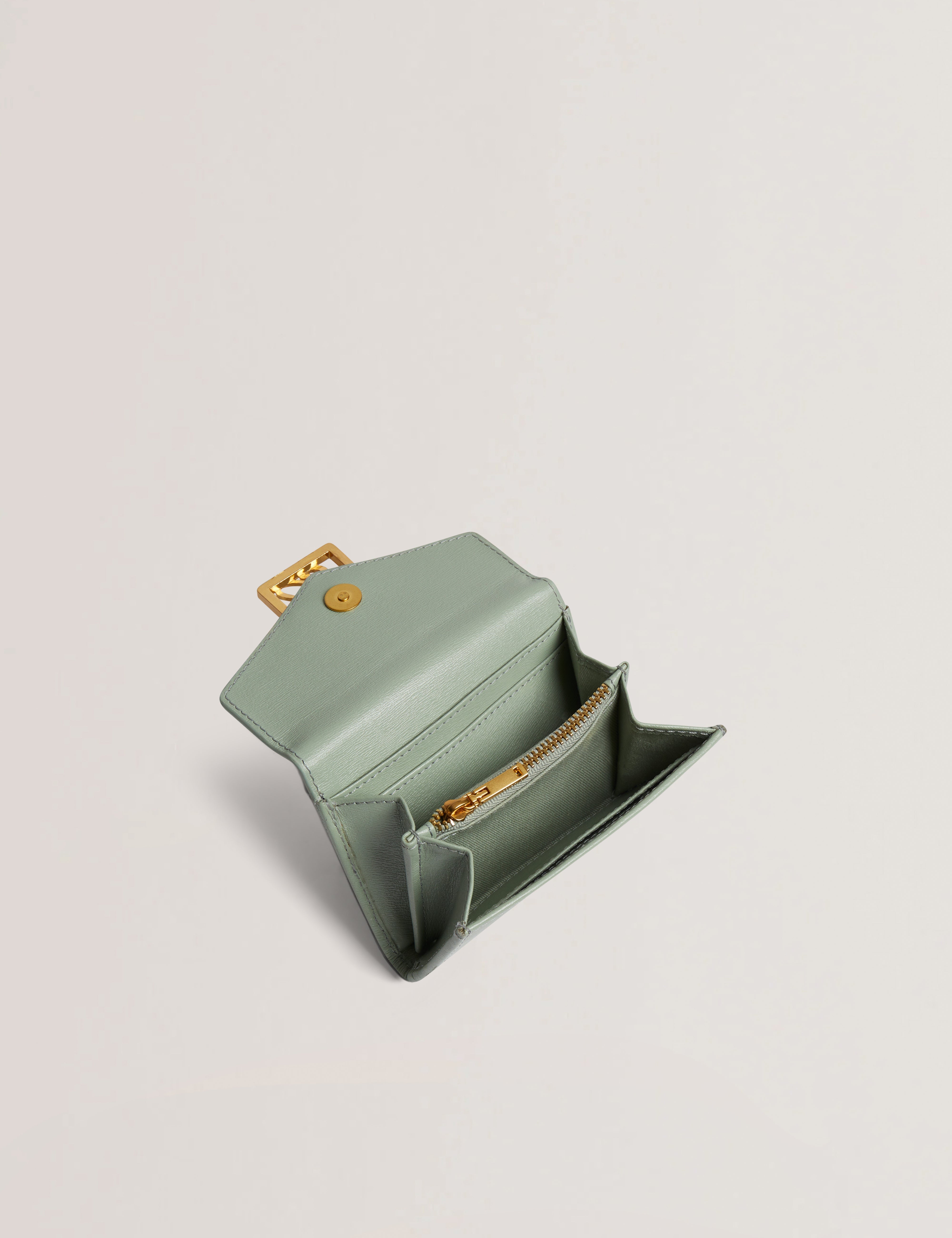 Anilisa Tb Detail Small Leather Purse Lt-Green