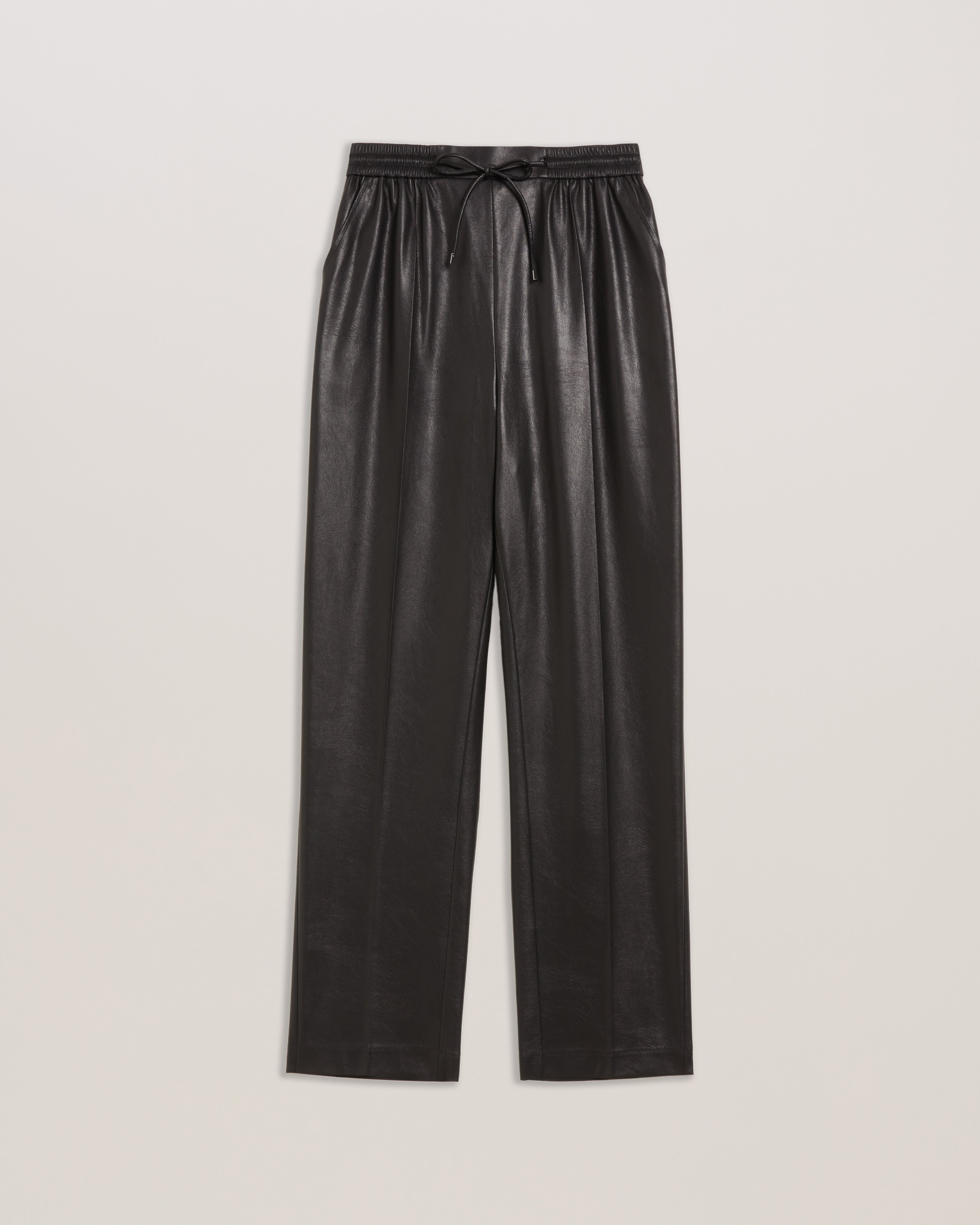 Charros Faux Leather Slim Fit Jogger Black