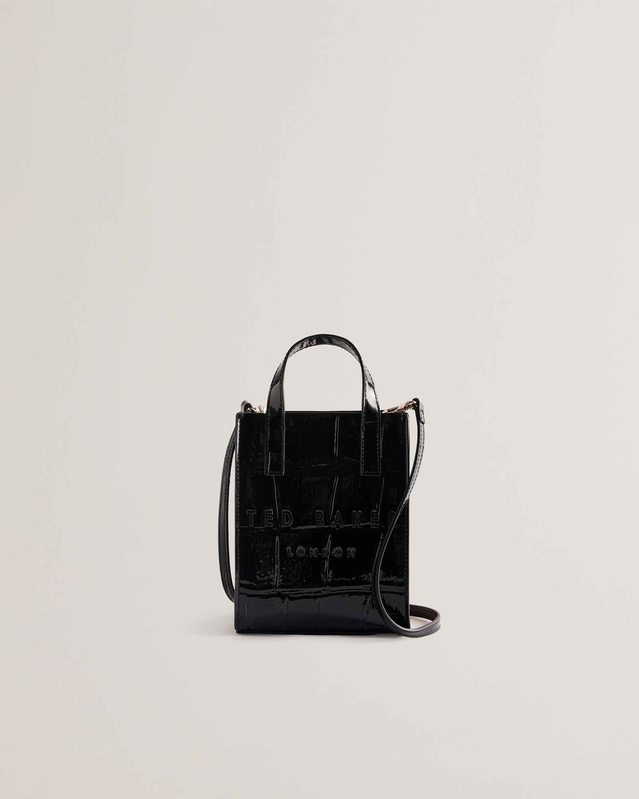 Gatocon Croc Effect Mini Icon Bag Jet-Black