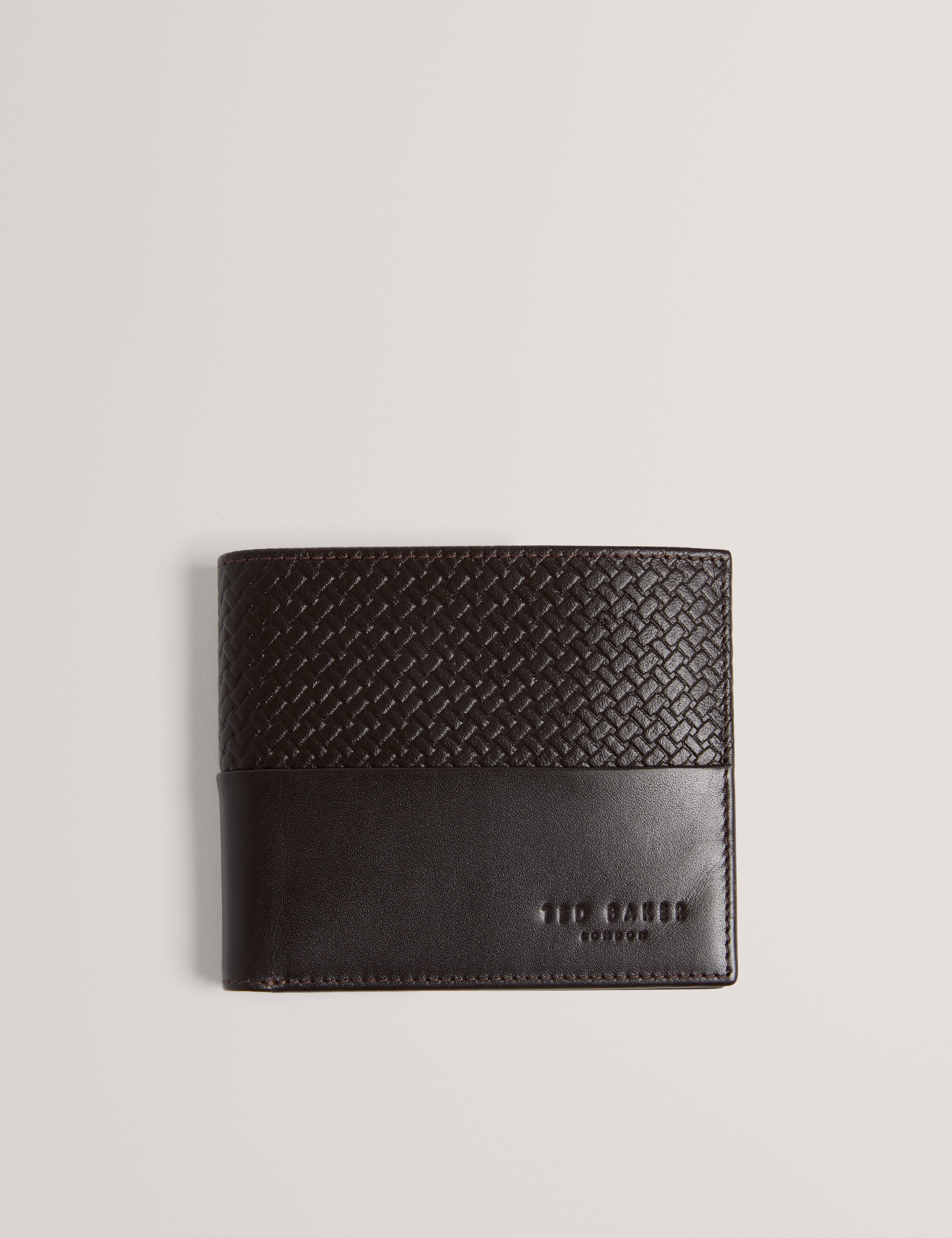 Westiin Weave Texture Leather Wallet Brn-Choc