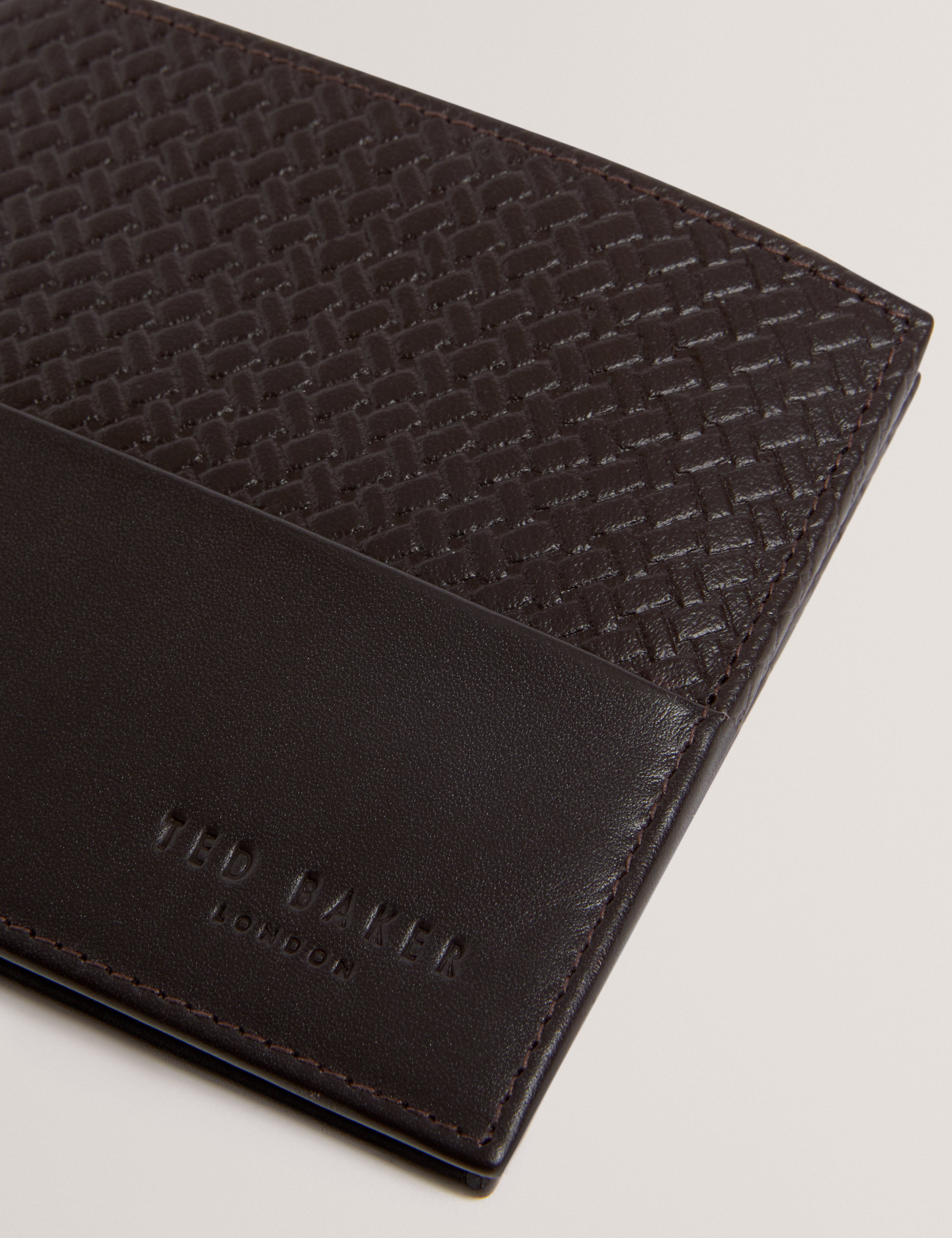 Westiin Weave Texture Leather Wallet Brn-Choc