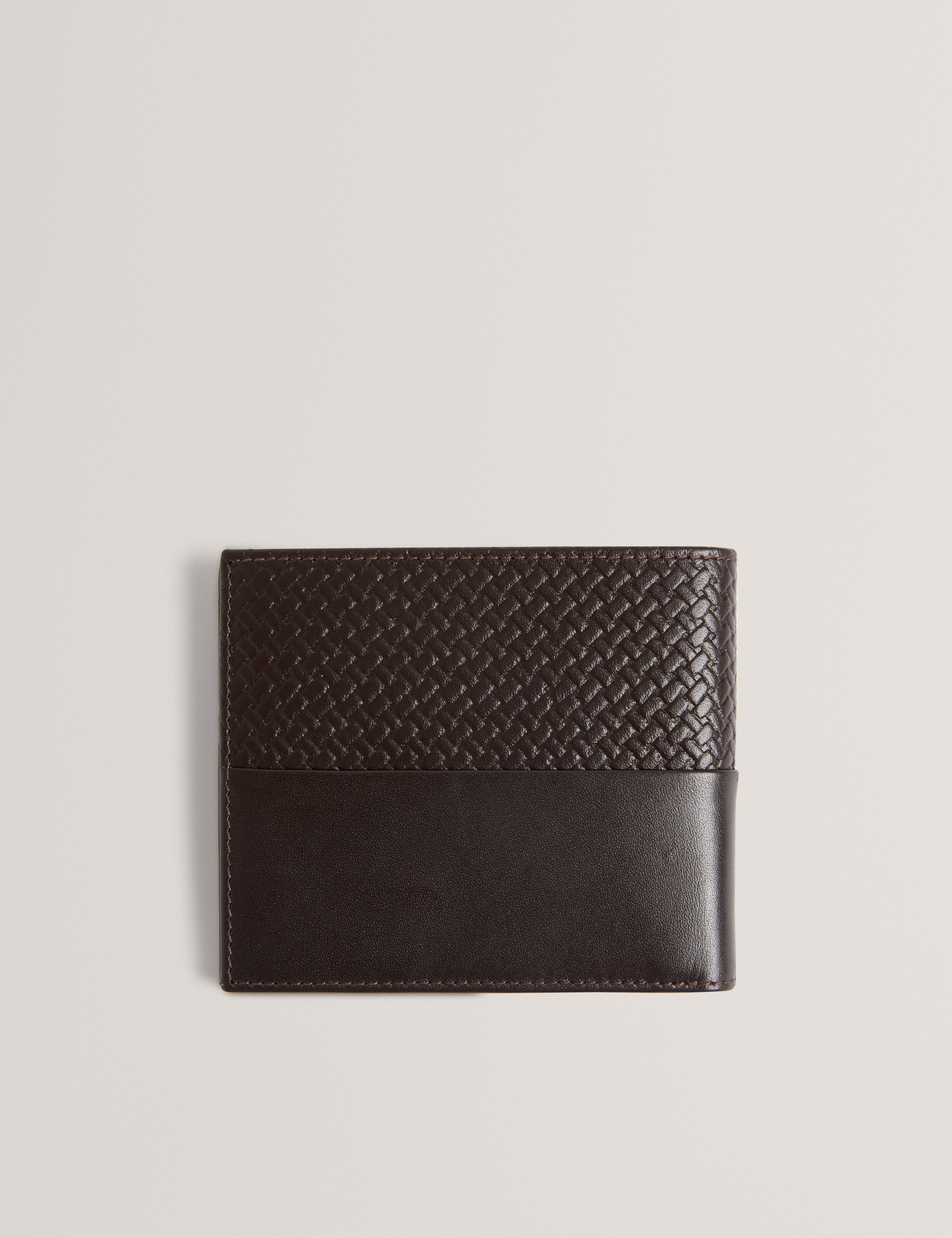 Westiin Weave Texture Leather Wallet Brn-Choc