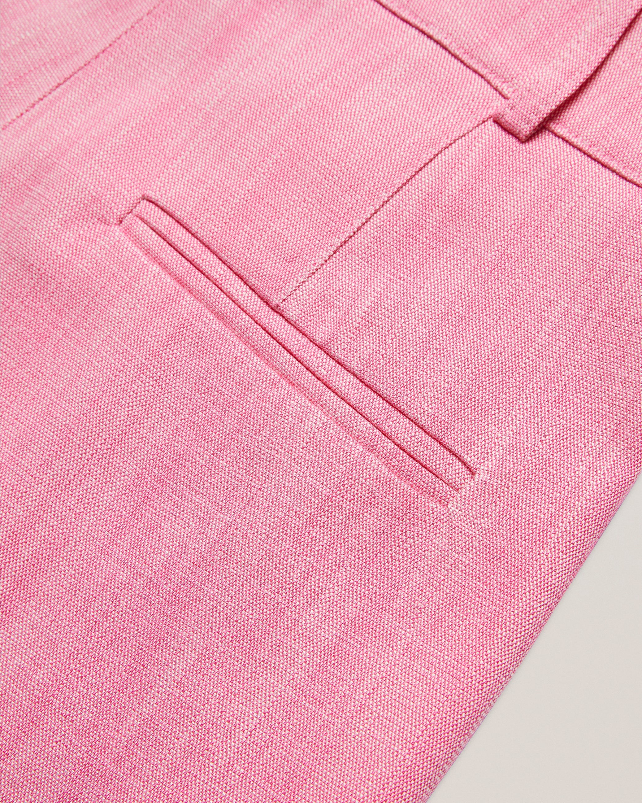 Hirokot Tailored Wide Leg Woven Trousers Pl-Pink