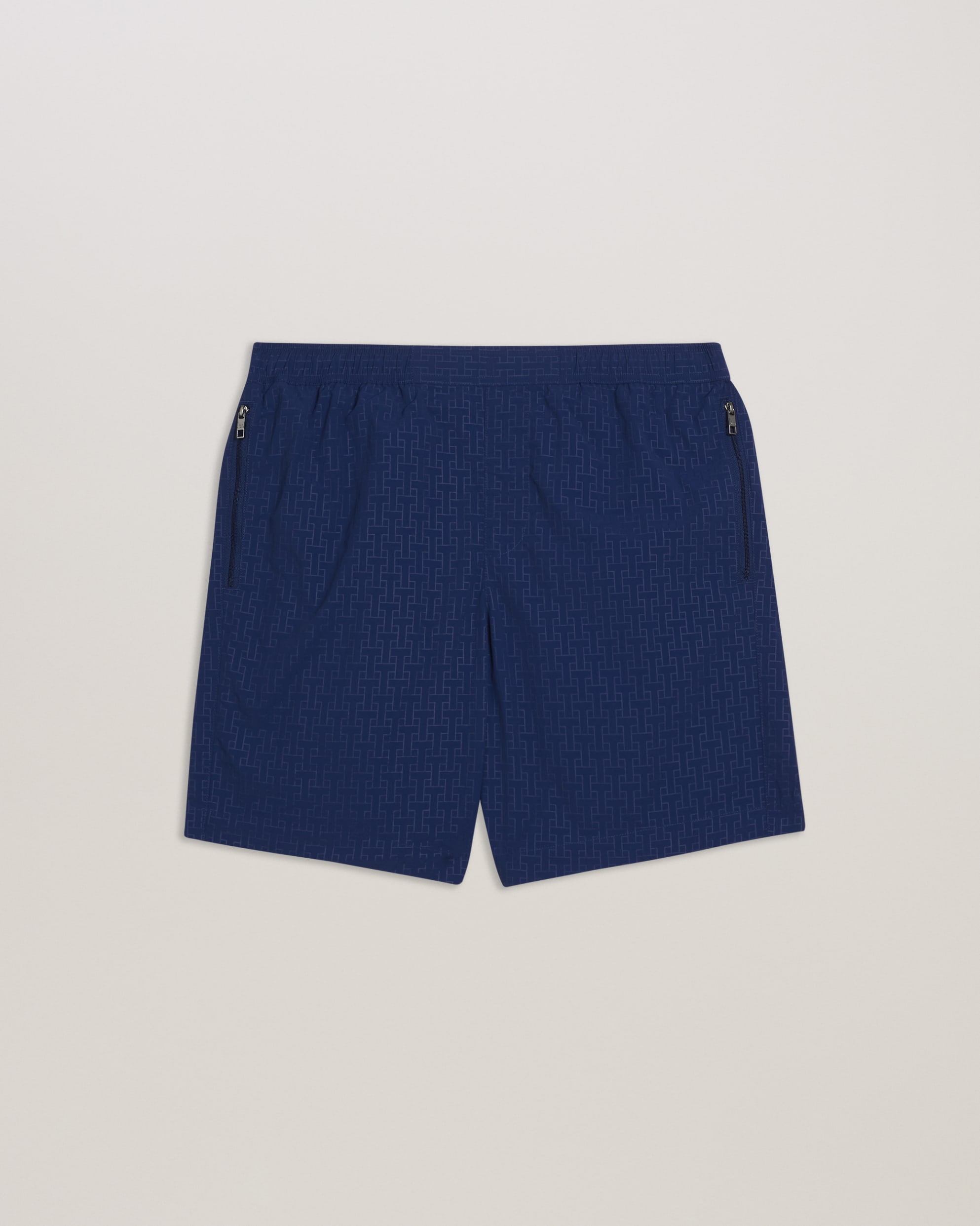 Tjacks T Print Mid Length Swim Shorts Dk-Blue