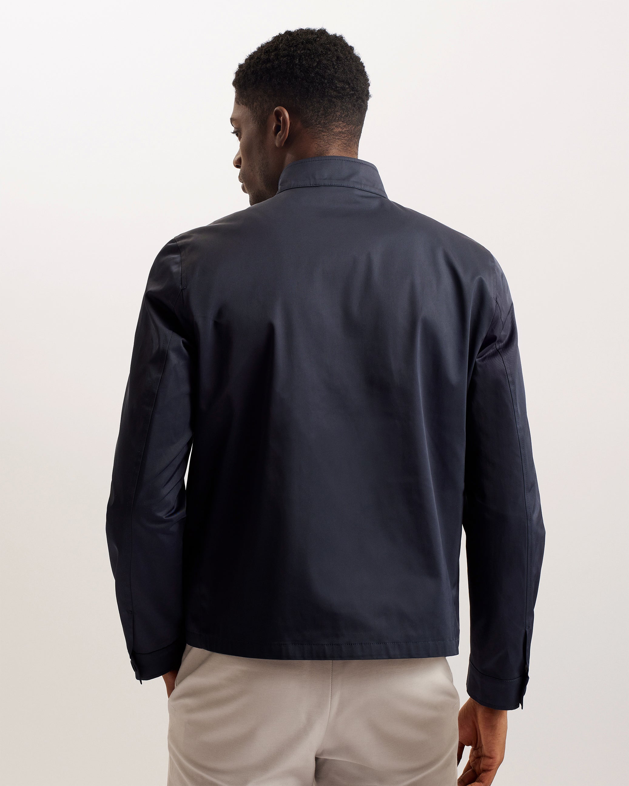 Lehurst Funnel Neck Harrington Jacket Navy