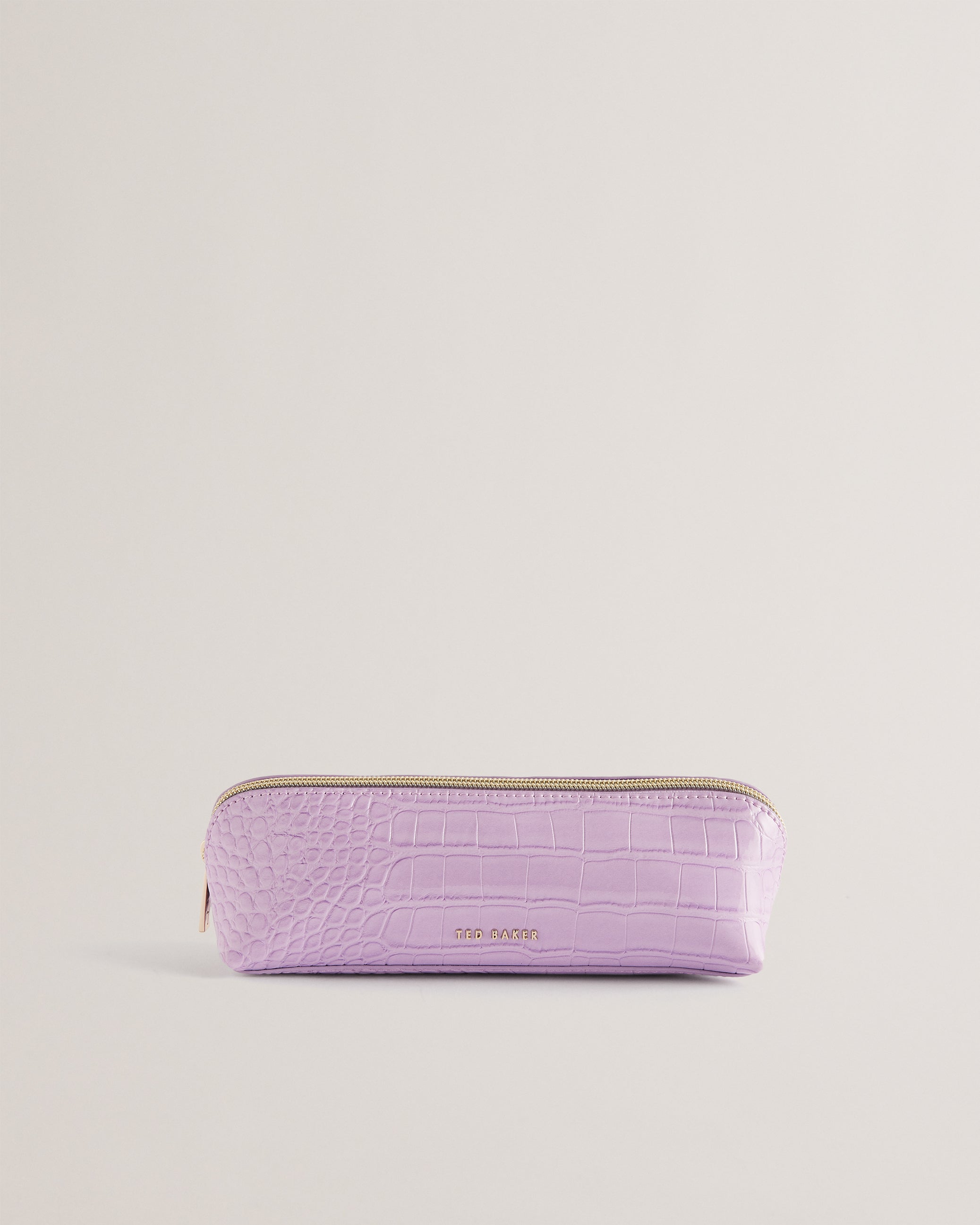 Charlas Imitation Croc Pencil Case Lilac