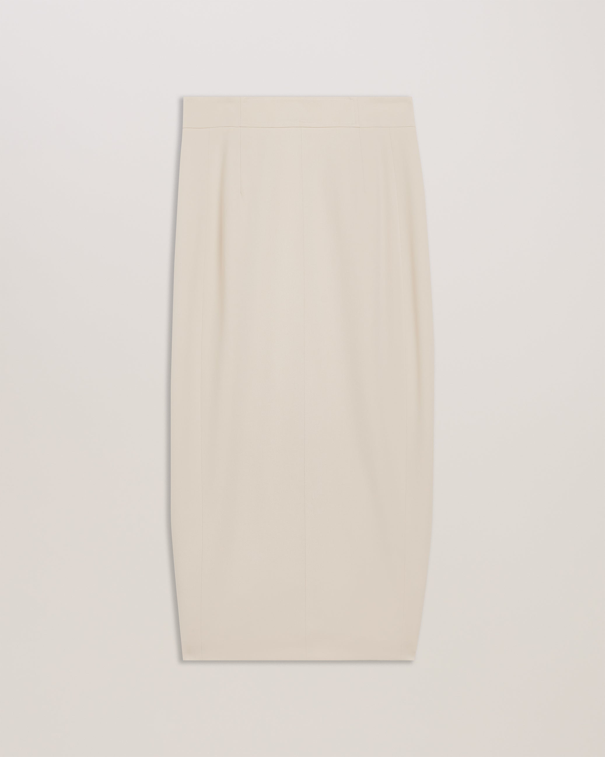 Amberos Tailored Longline Pencil Skirt Ivory