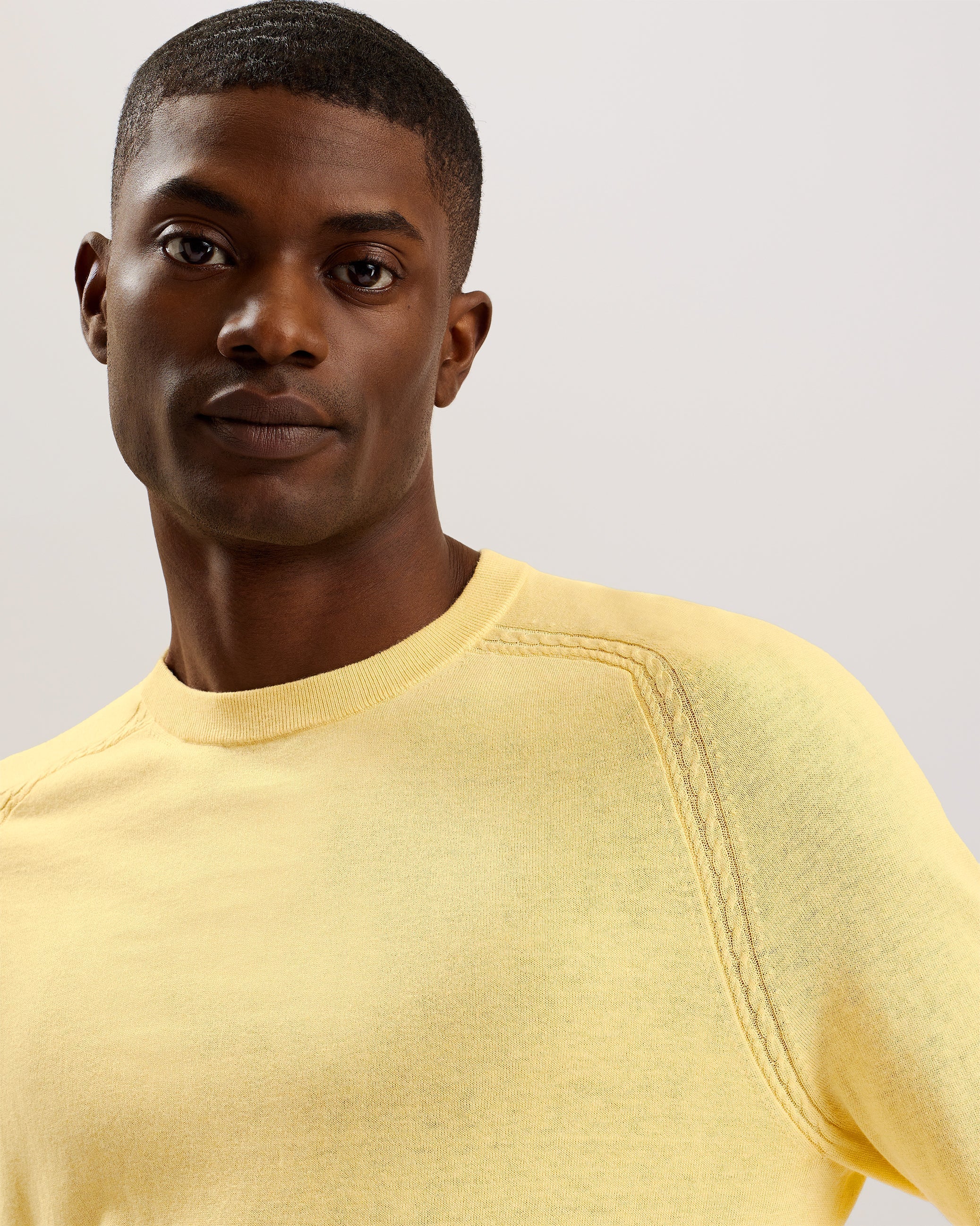 Tivol Silk Blend Crew Neck Jumper Lt-Yellow