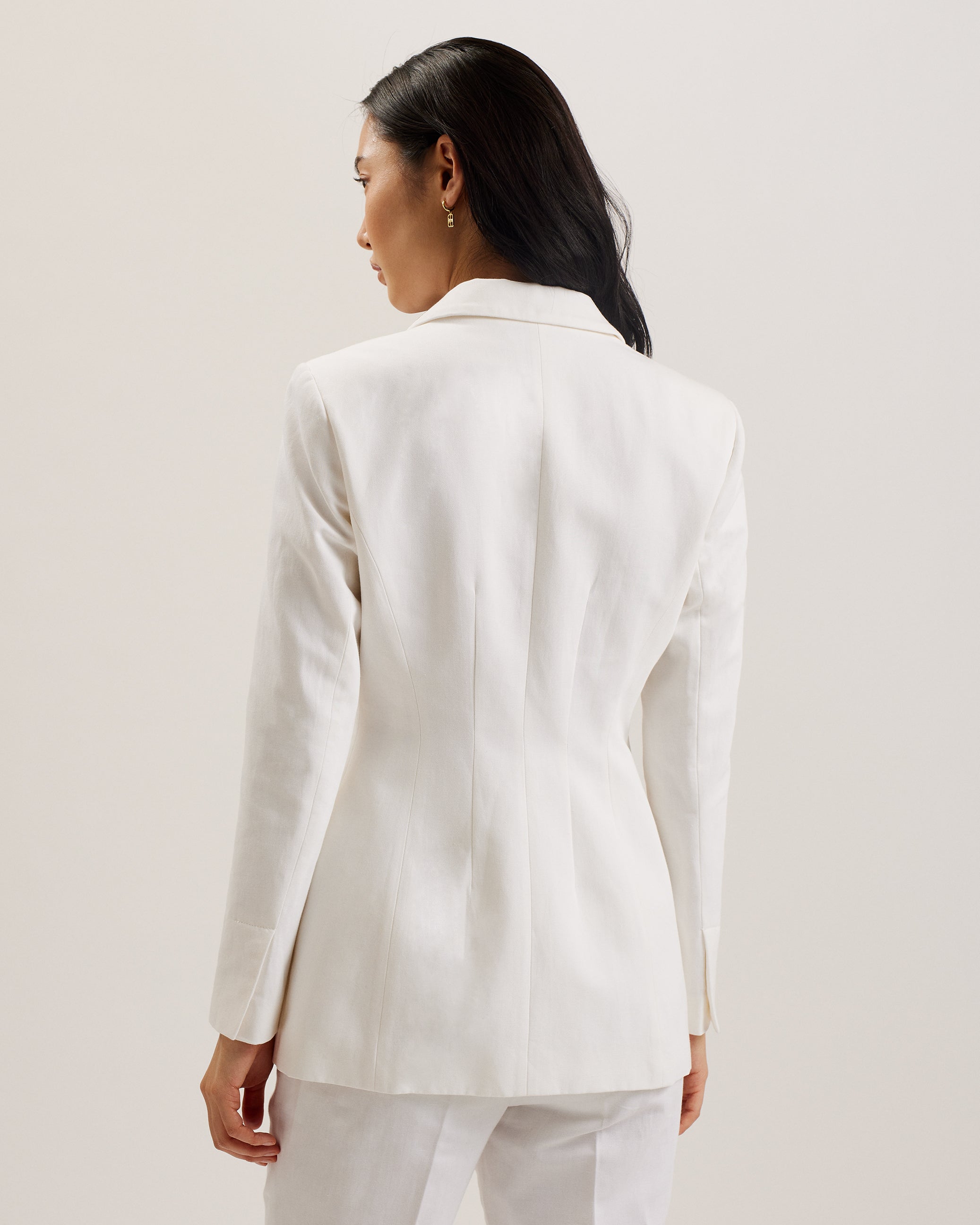 Musub Tailored Jacket With Faux Pockets White