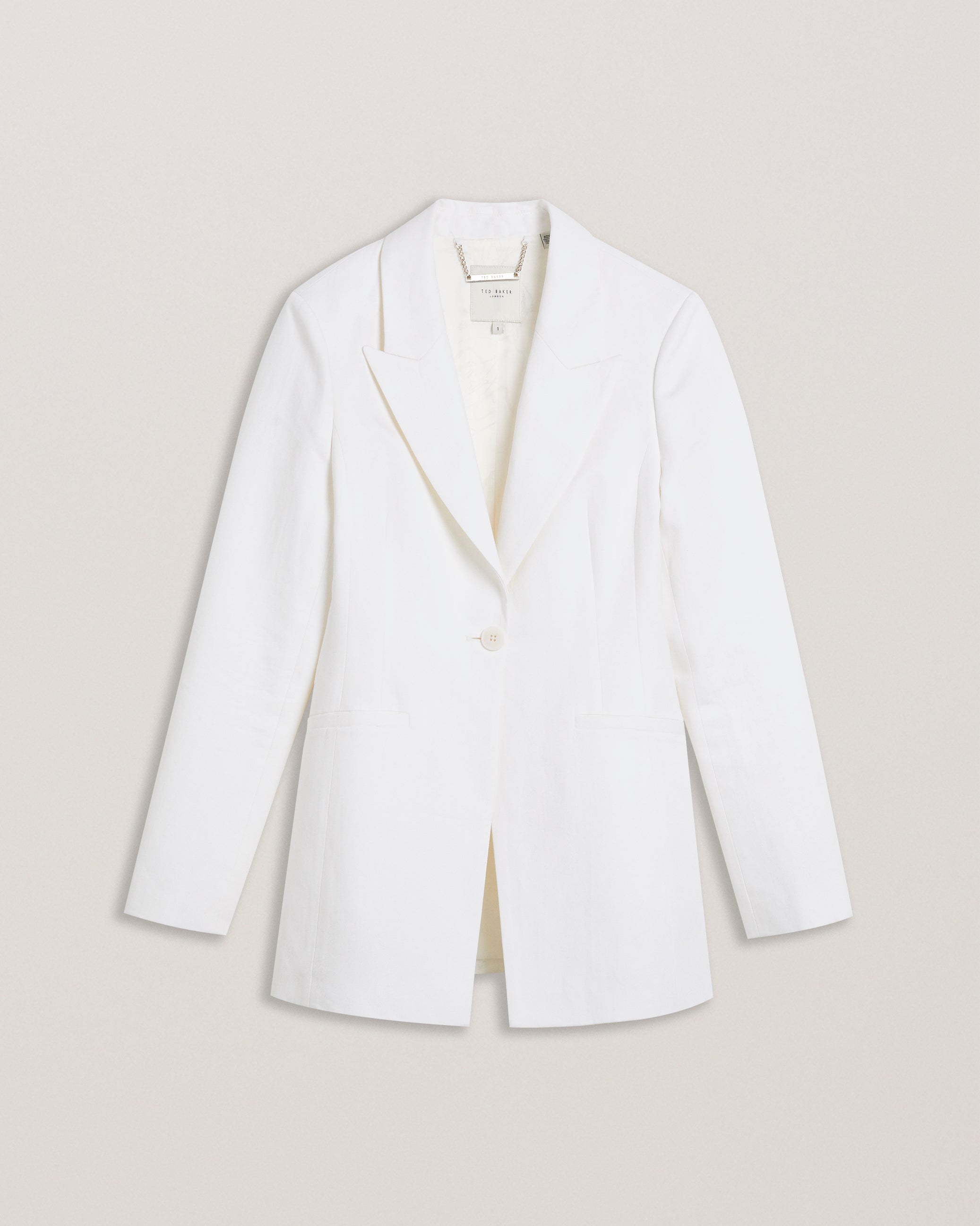 Musub Tailored Jacket With Faux Pockets White