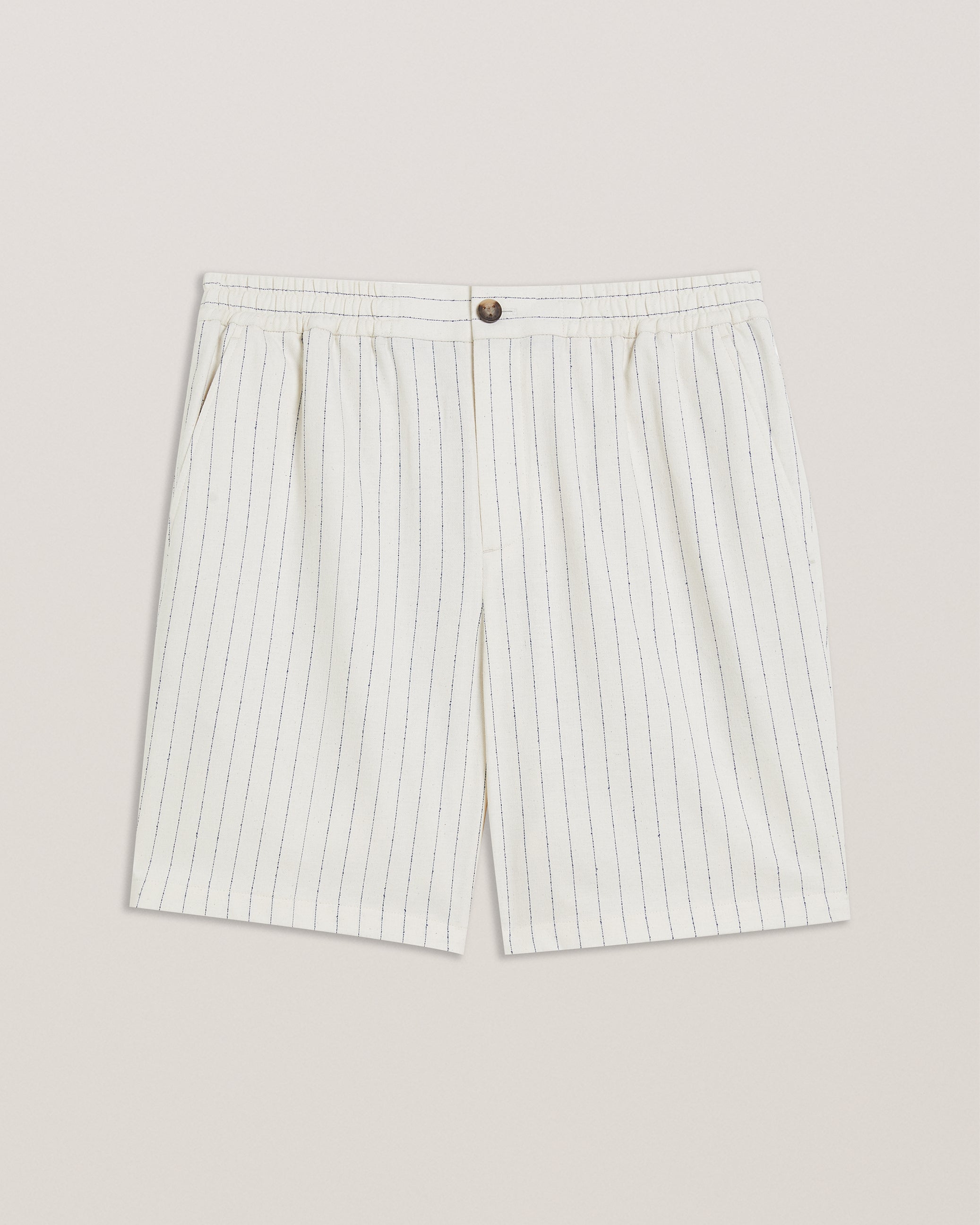 Malins Pinstripe Pull On Short Ecru