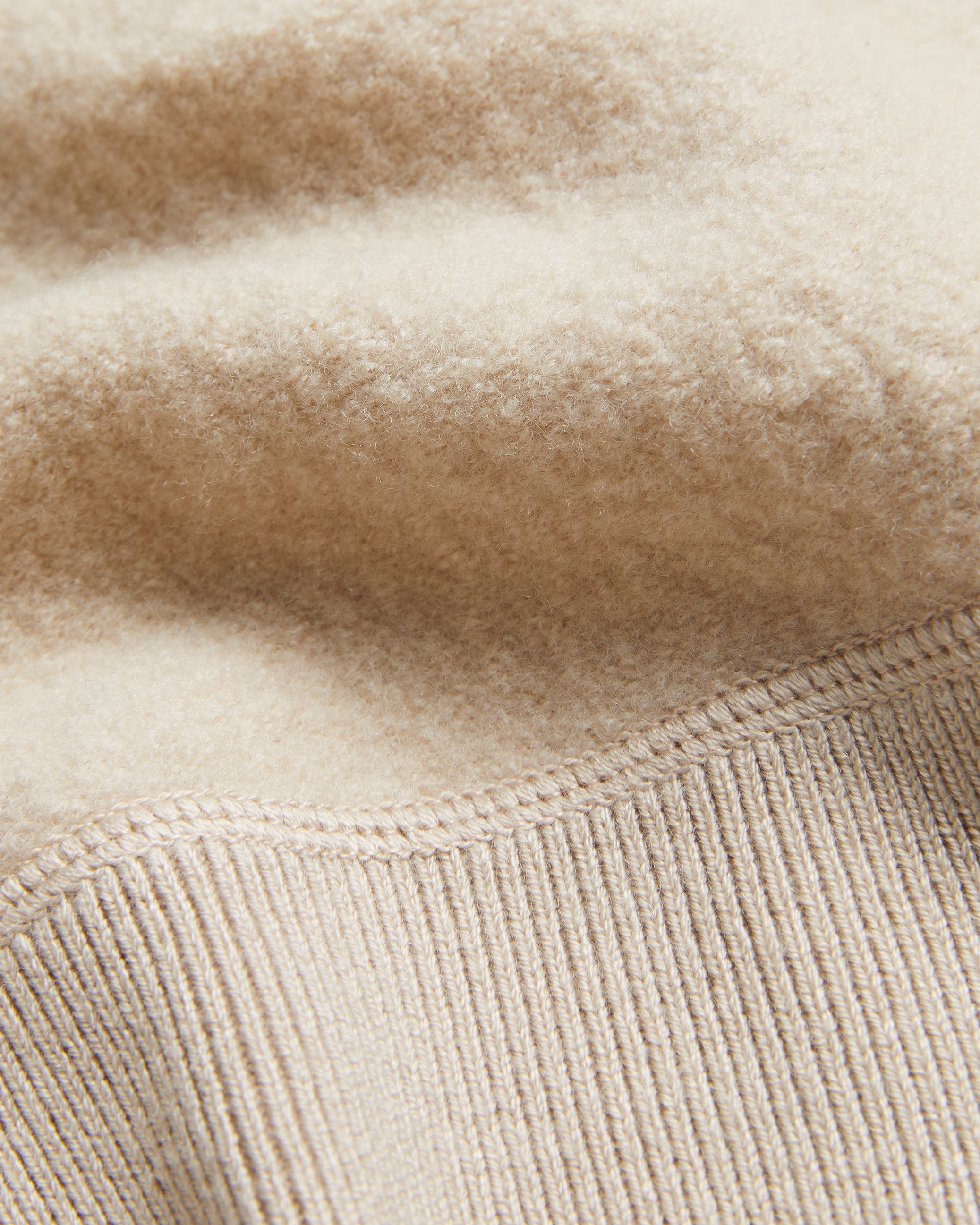 Olmste Long Sleeve Boucle Wool Stitch Crew Neck Taupe