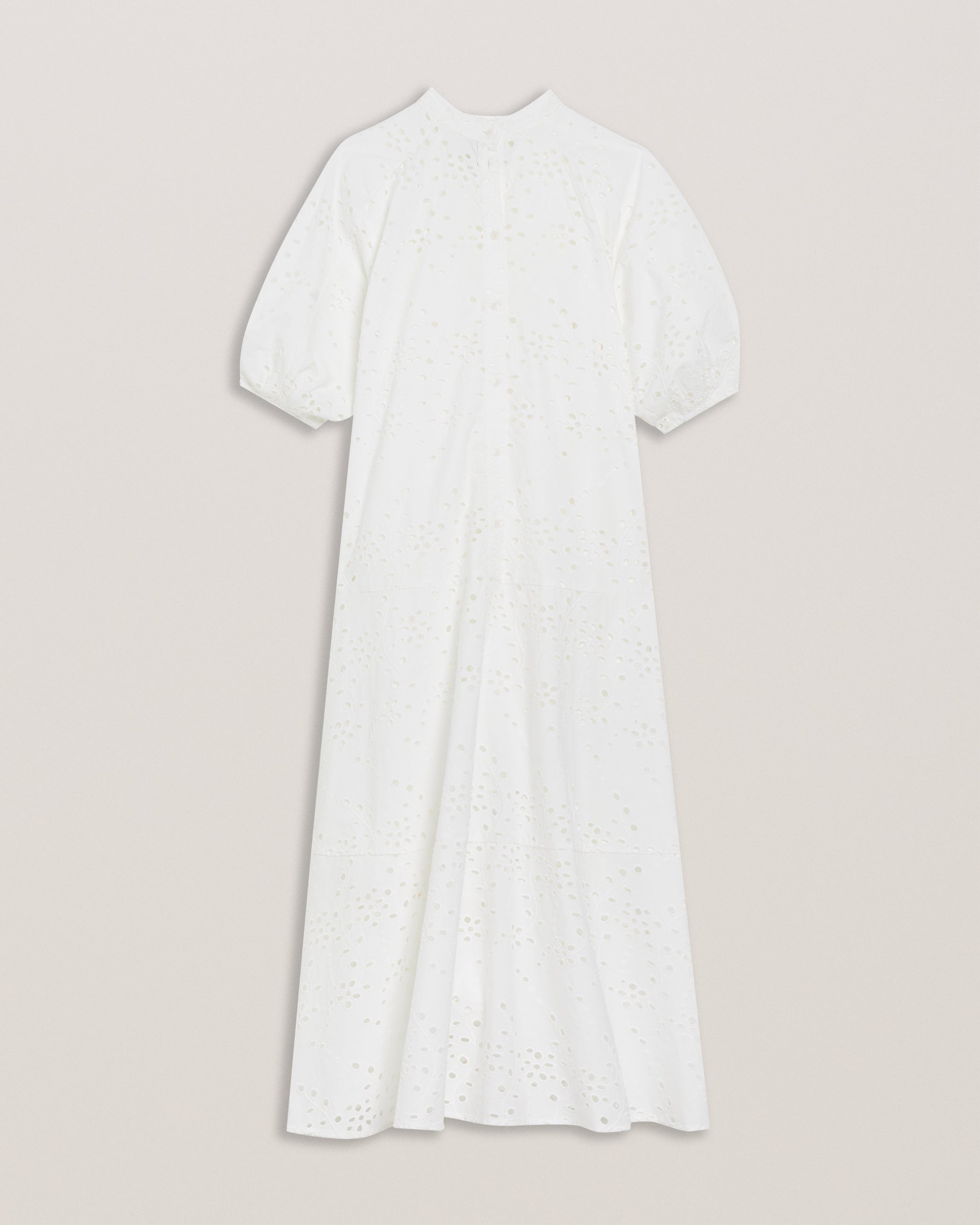 Nikaia Oversized Broderie Midi Dress White