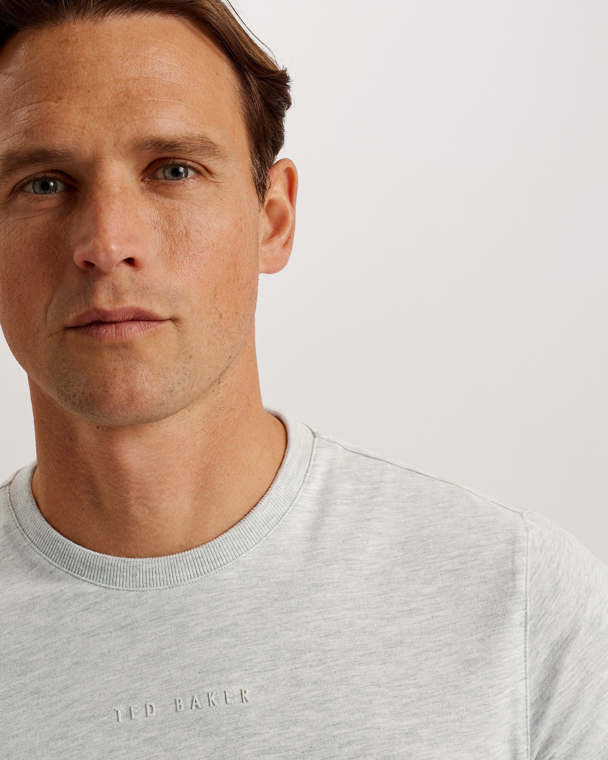 Wiskin Short Sleeve Regular Branded T-Shirt Grey-Marl