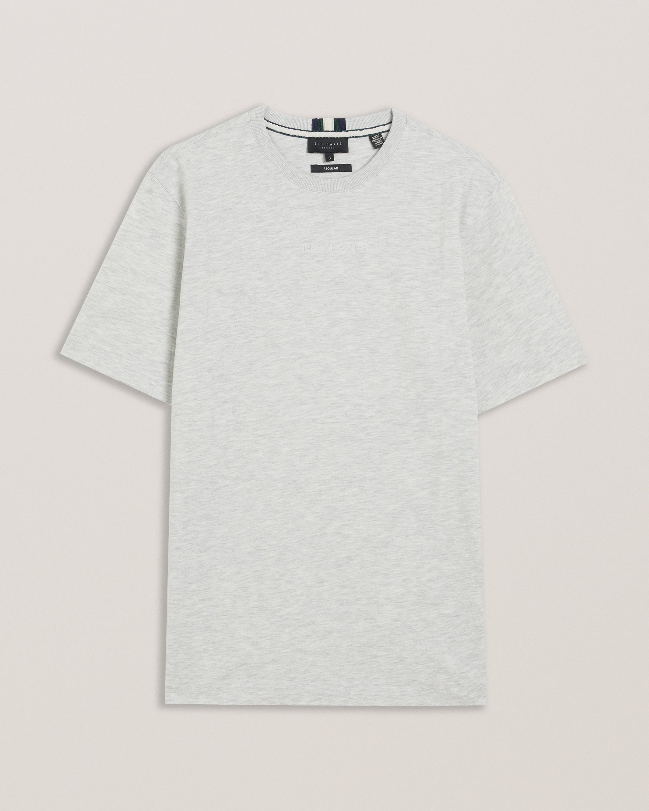 Wiskin Short Sleeve Regular Branded T-Shirt Grey-Marl