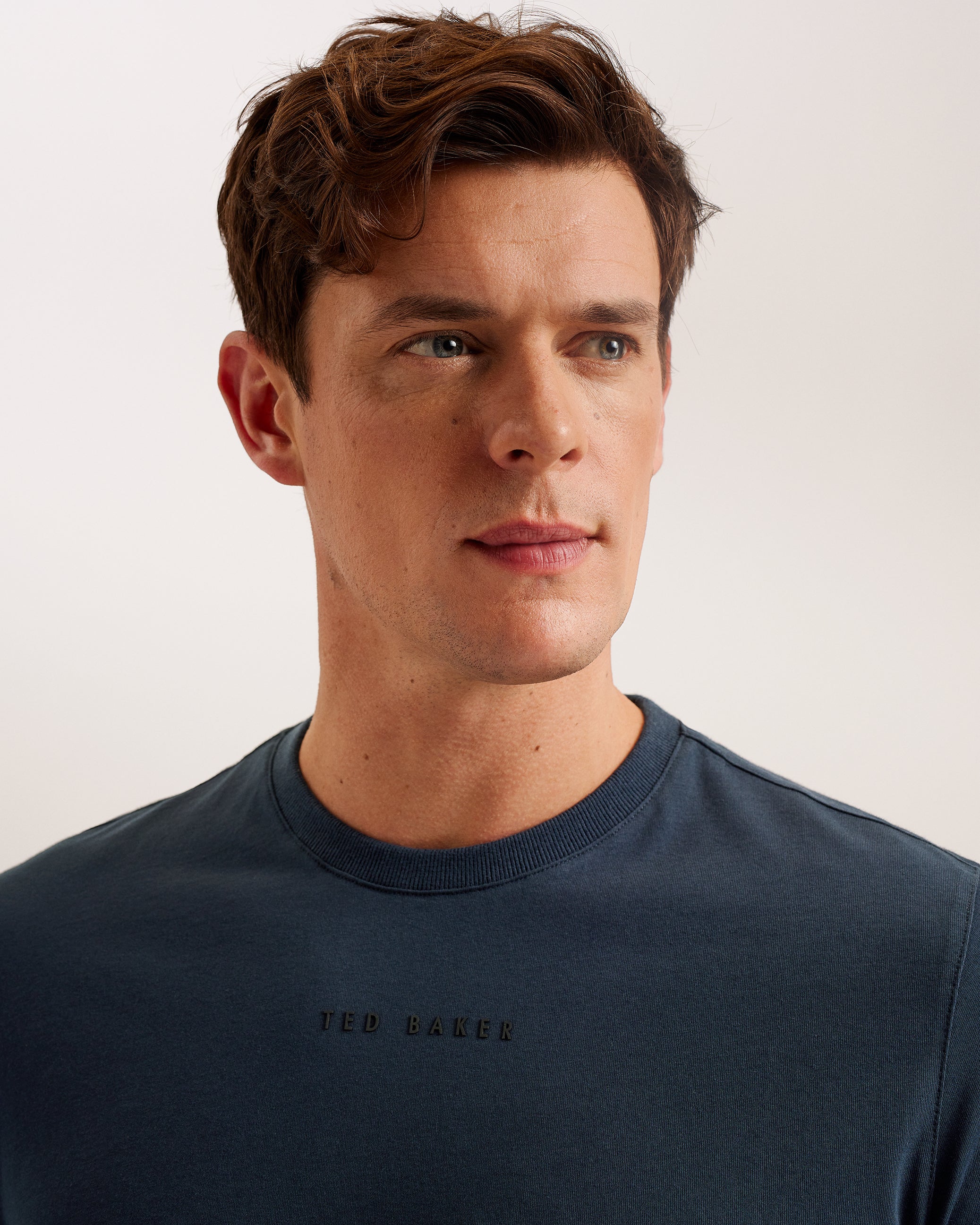 Wiskin Branded Regular Fit T-Shirt Navy