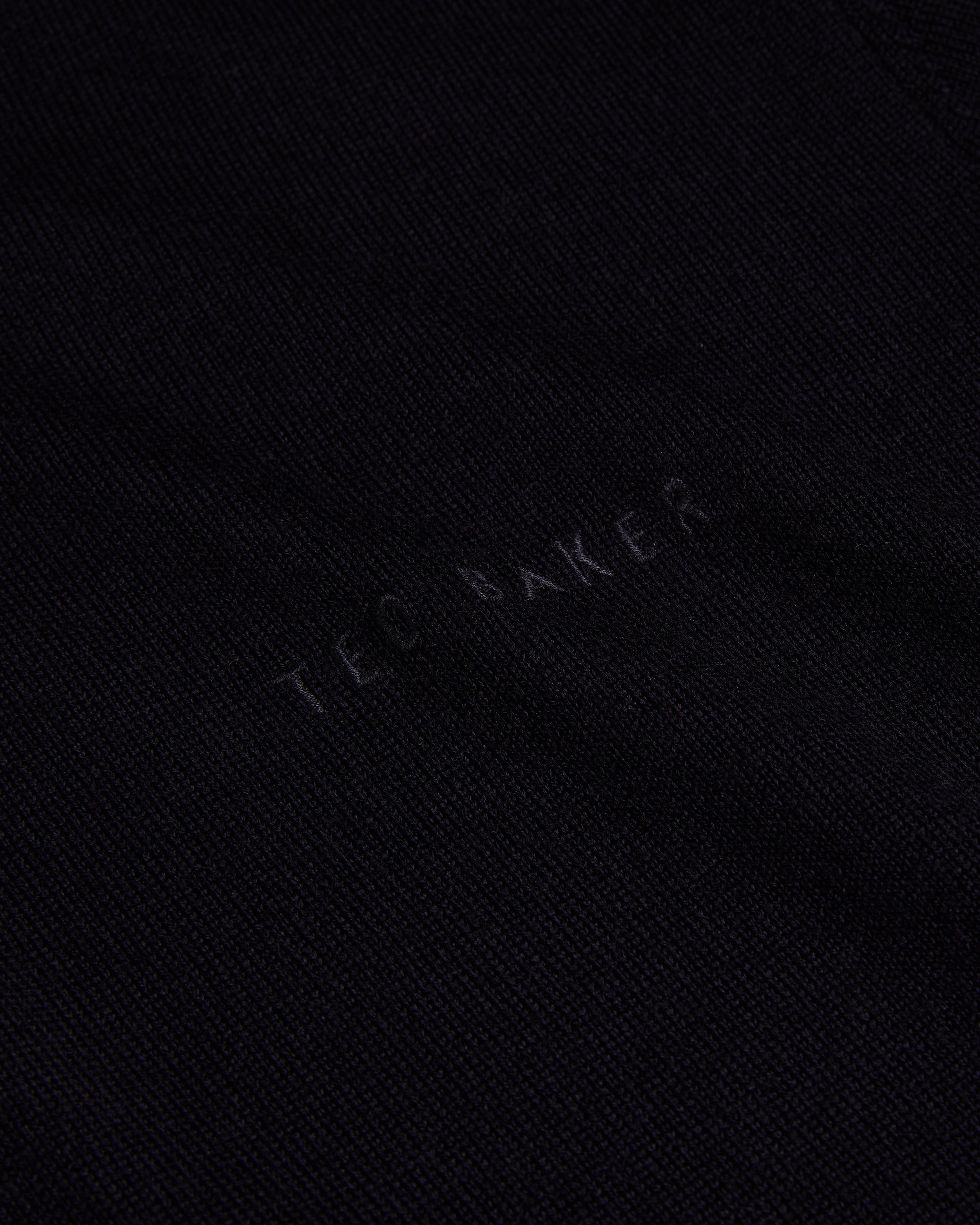 Fashbee Ls Branded Merino Half Zip Navy