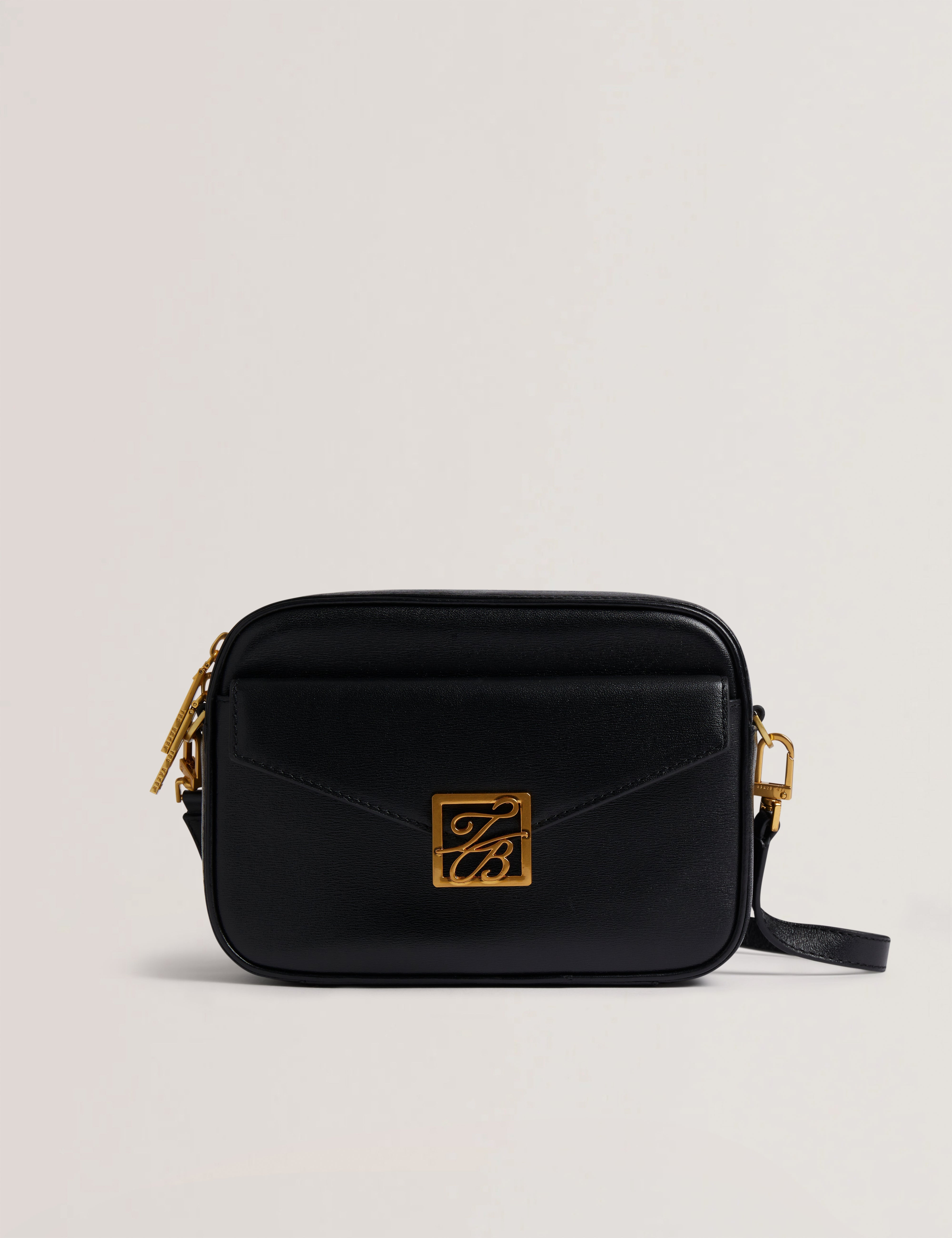Anihli Tb Detail Leather Camera Bag Black