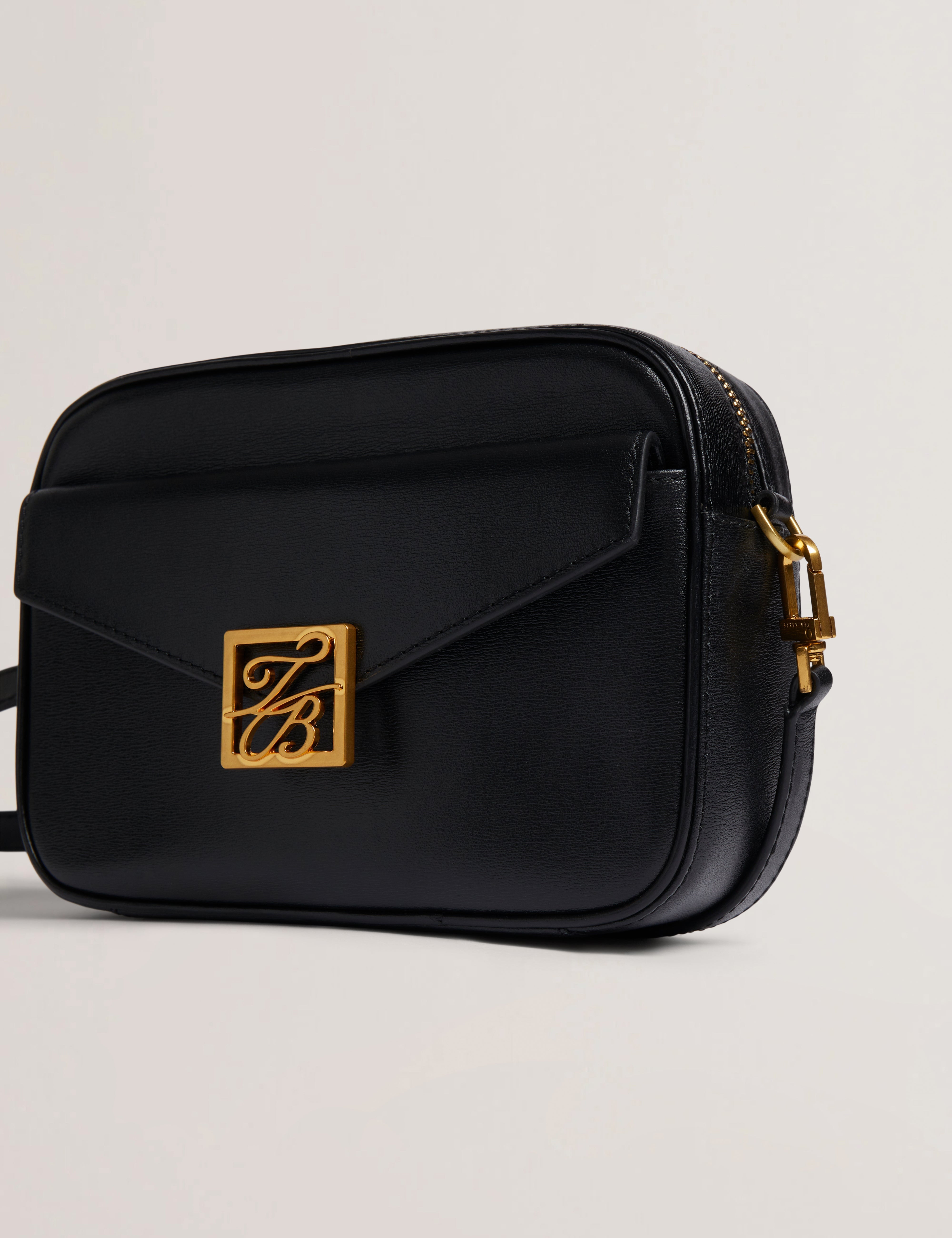 Anihli Tb Detail Leather Camera Bag Black