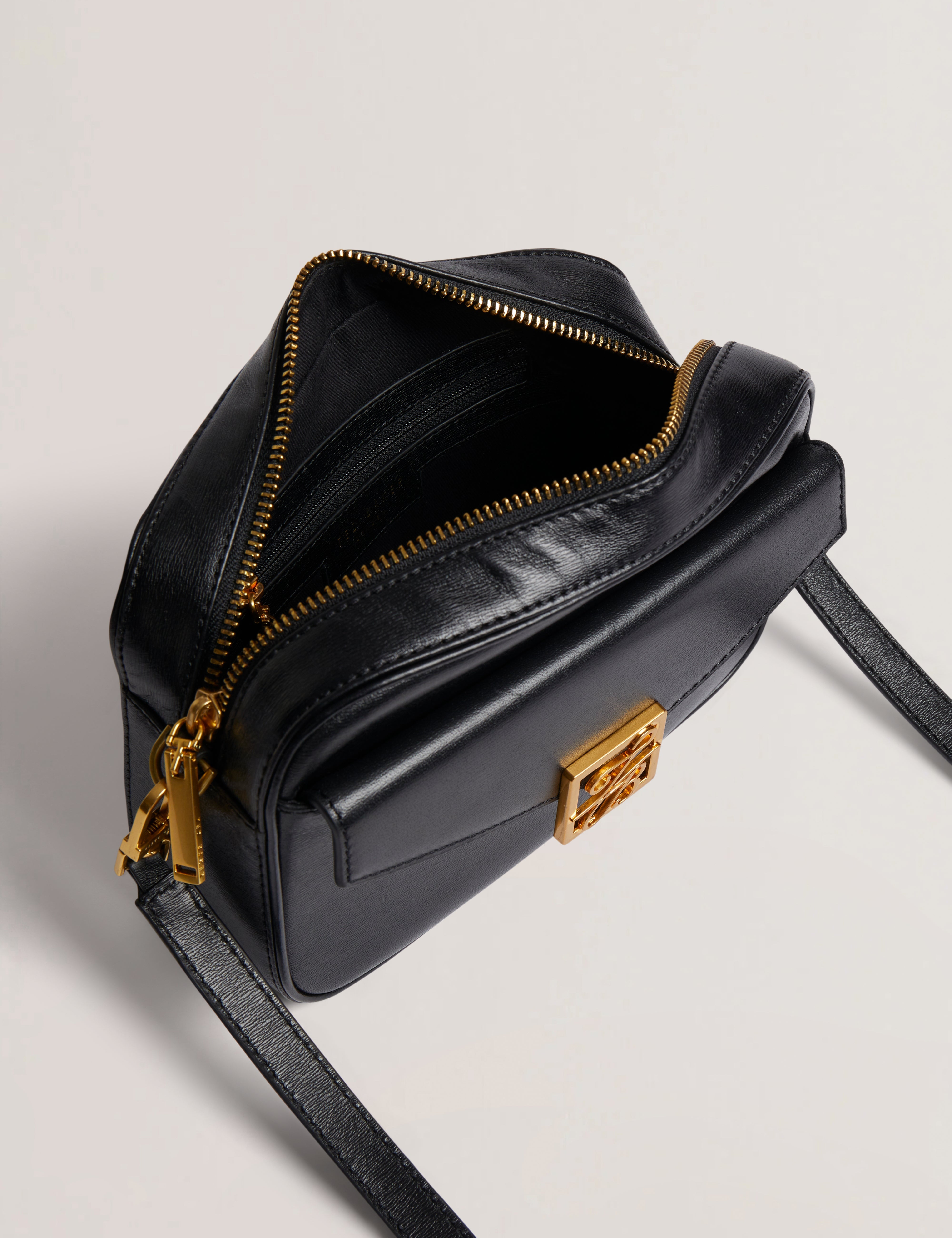 Anihli Tb Detail Leather Camera Bag Black