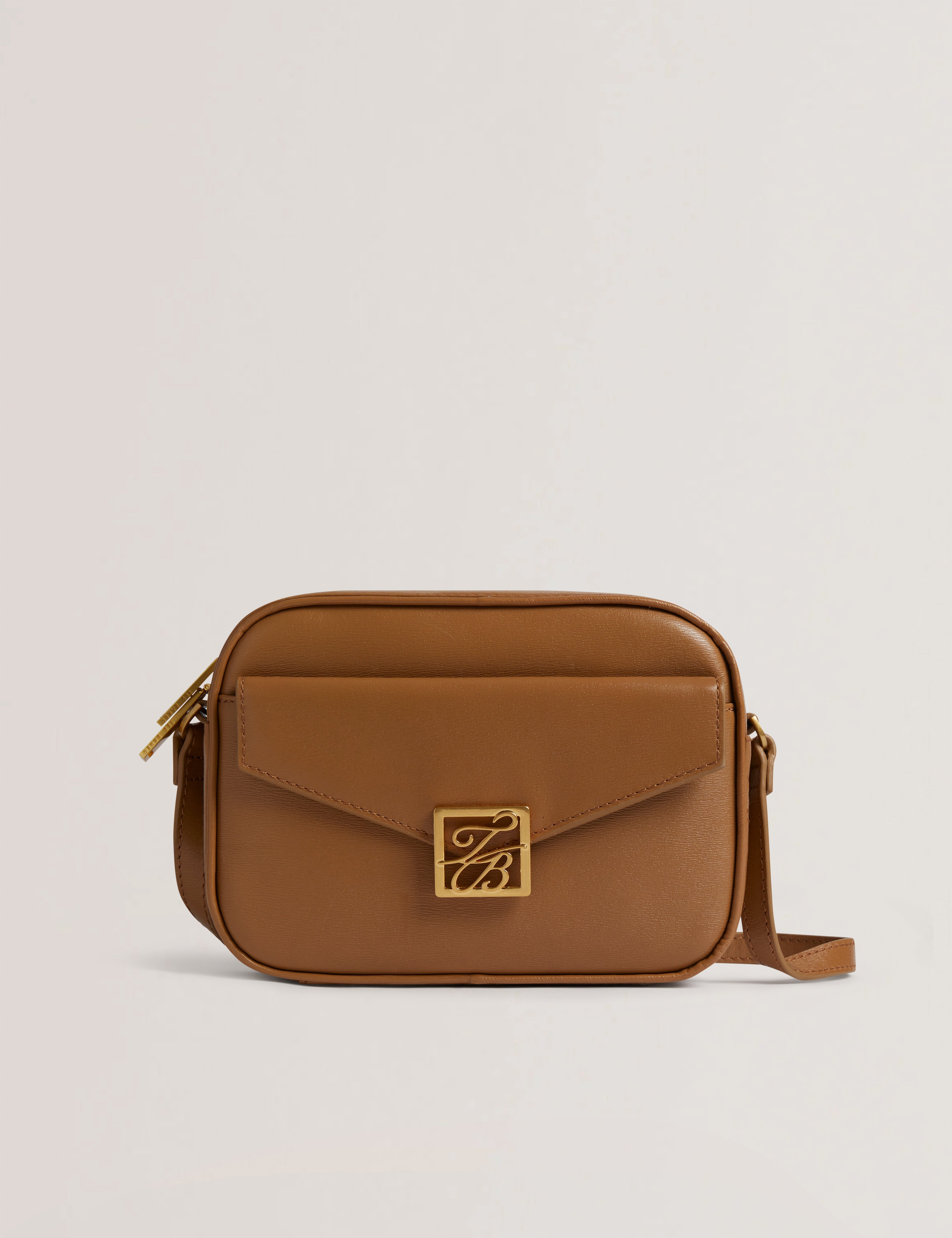 Anihli Tb Detail Leather Camera Bag Brown