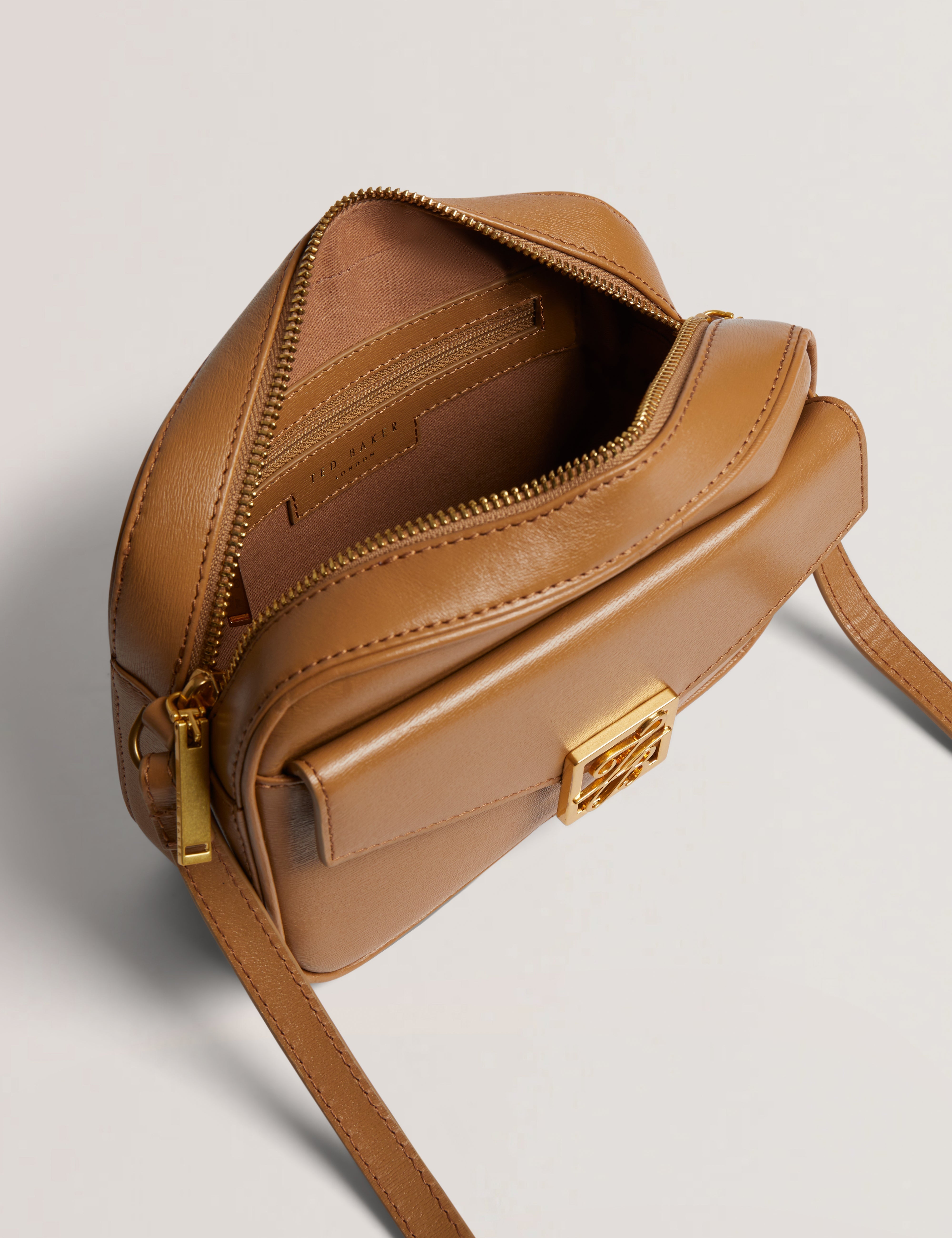 Anihli Tb Detail Leather Camera Bag Brown