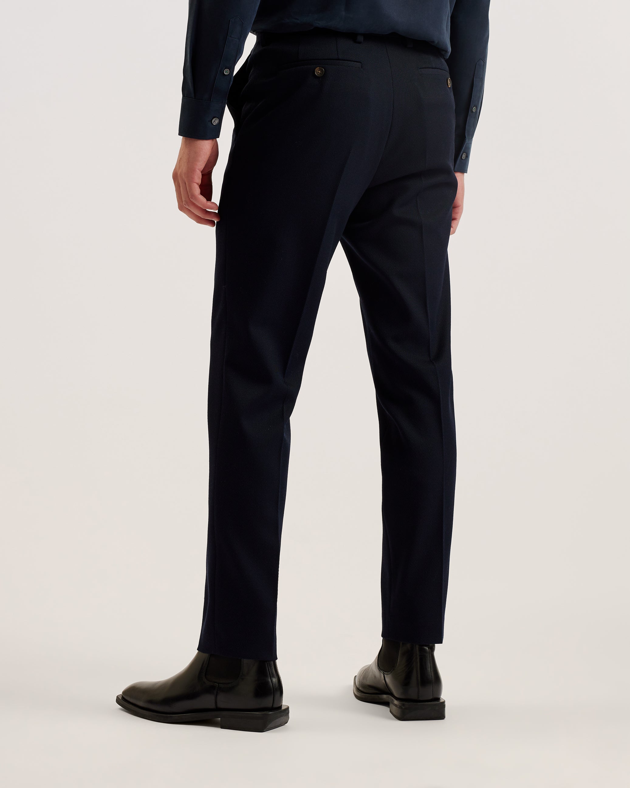 Nalfant Twill Smart Slim Tailored Trouser Navy