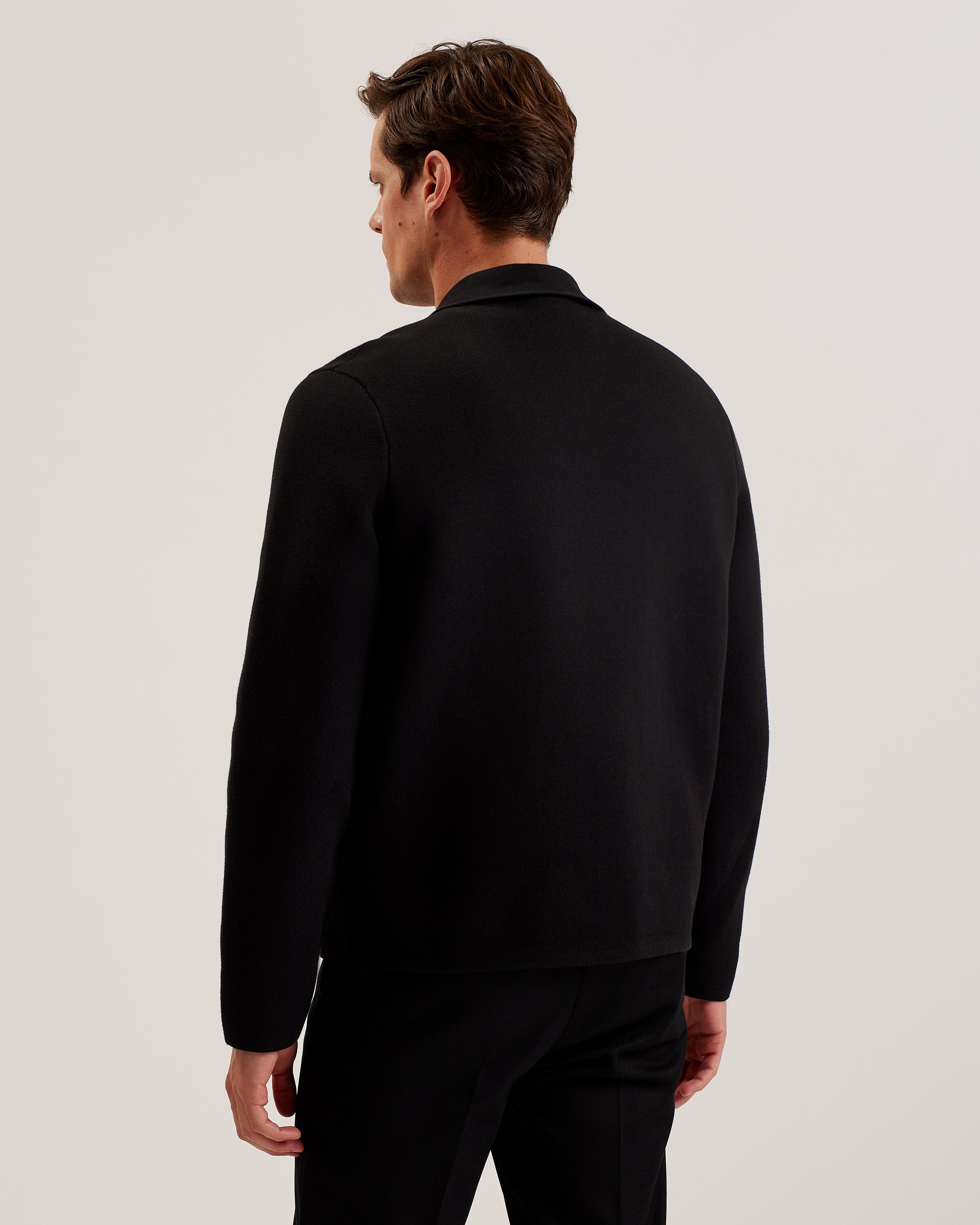 Freder Ls Solid Jacquard Jacket Black