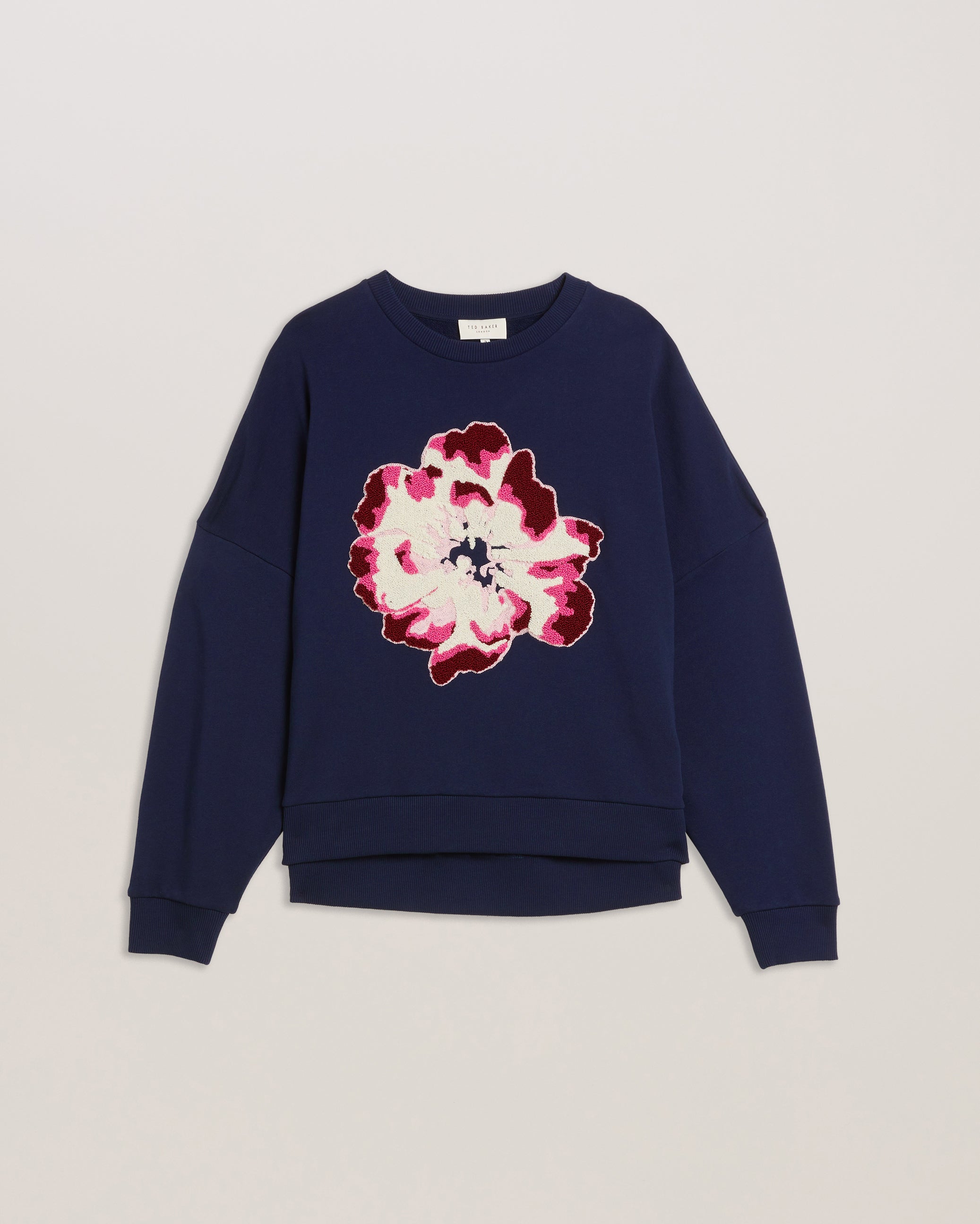 Raynahh Graphic Floral Sweatshirt Navy