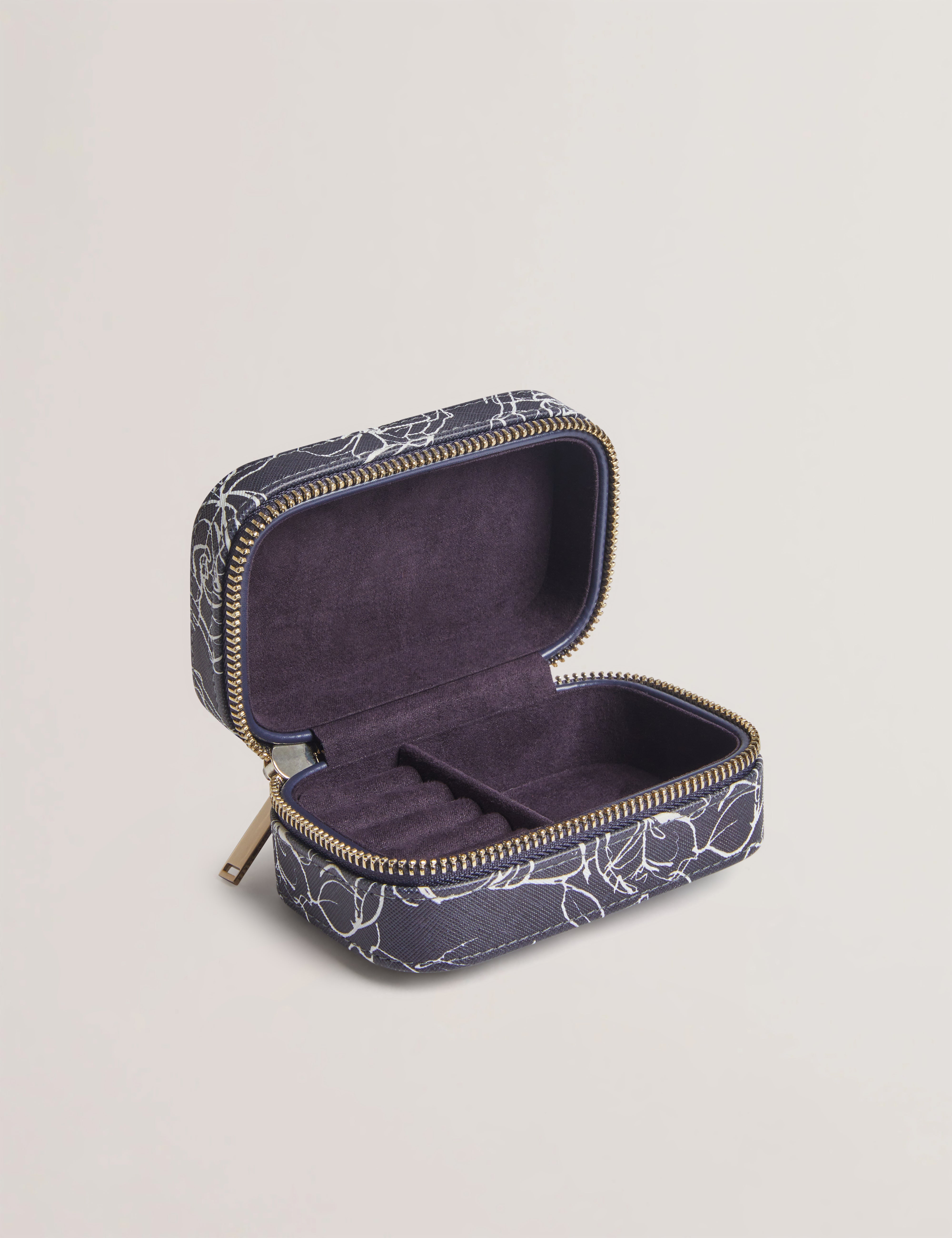 كيلياي حافظة مجوهرات فلورال باللون الكحلي