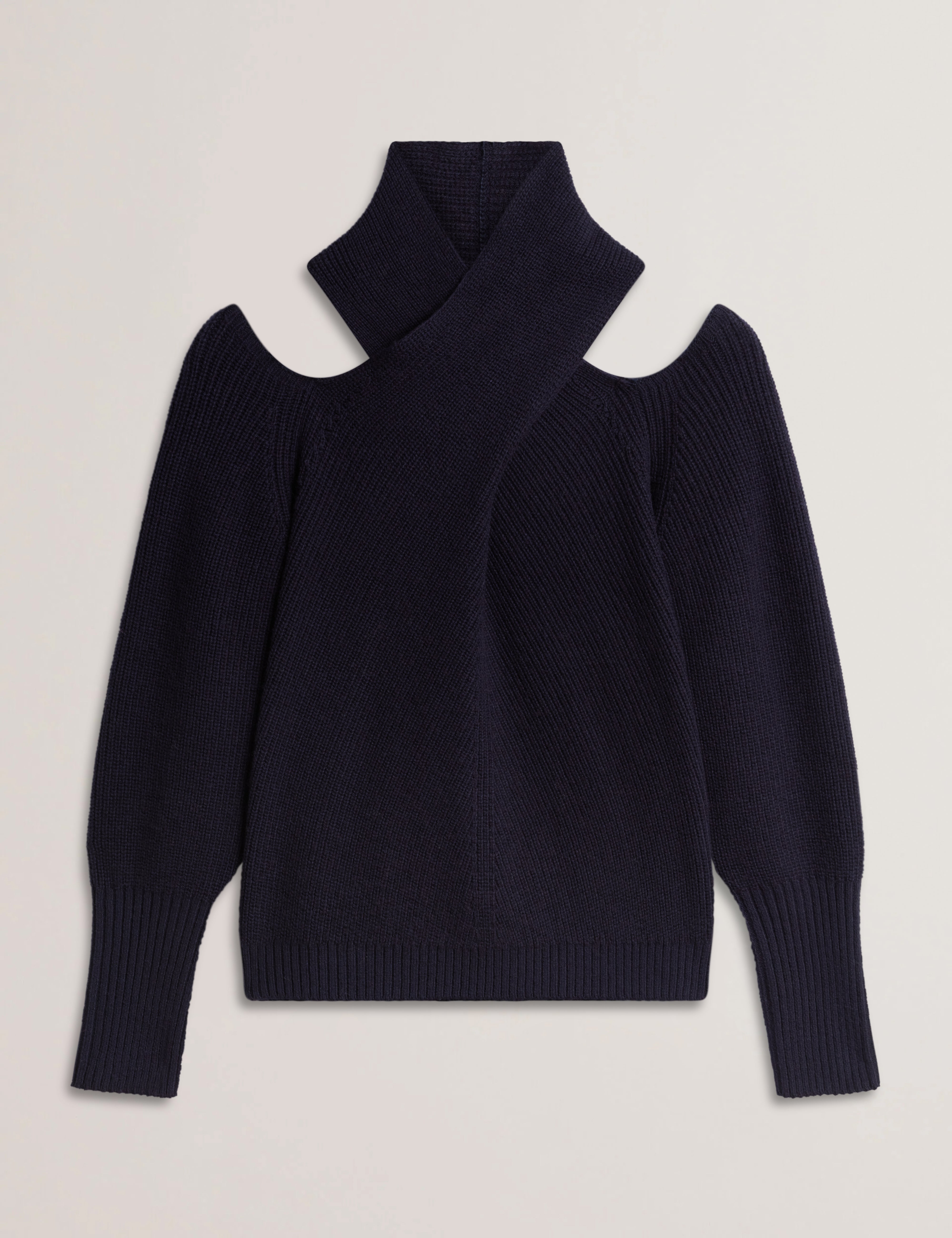 Elanaa Cut Out Detail Knit Sweater Navy