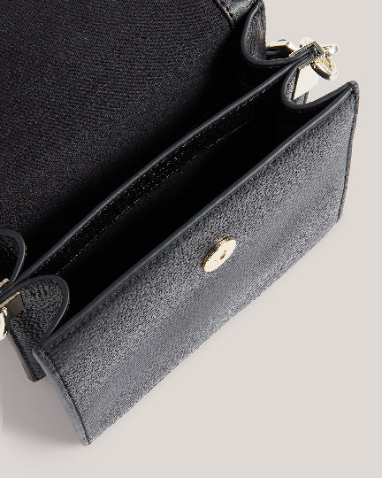 Roselii Bar Detail Medium Top Handle Bag Black