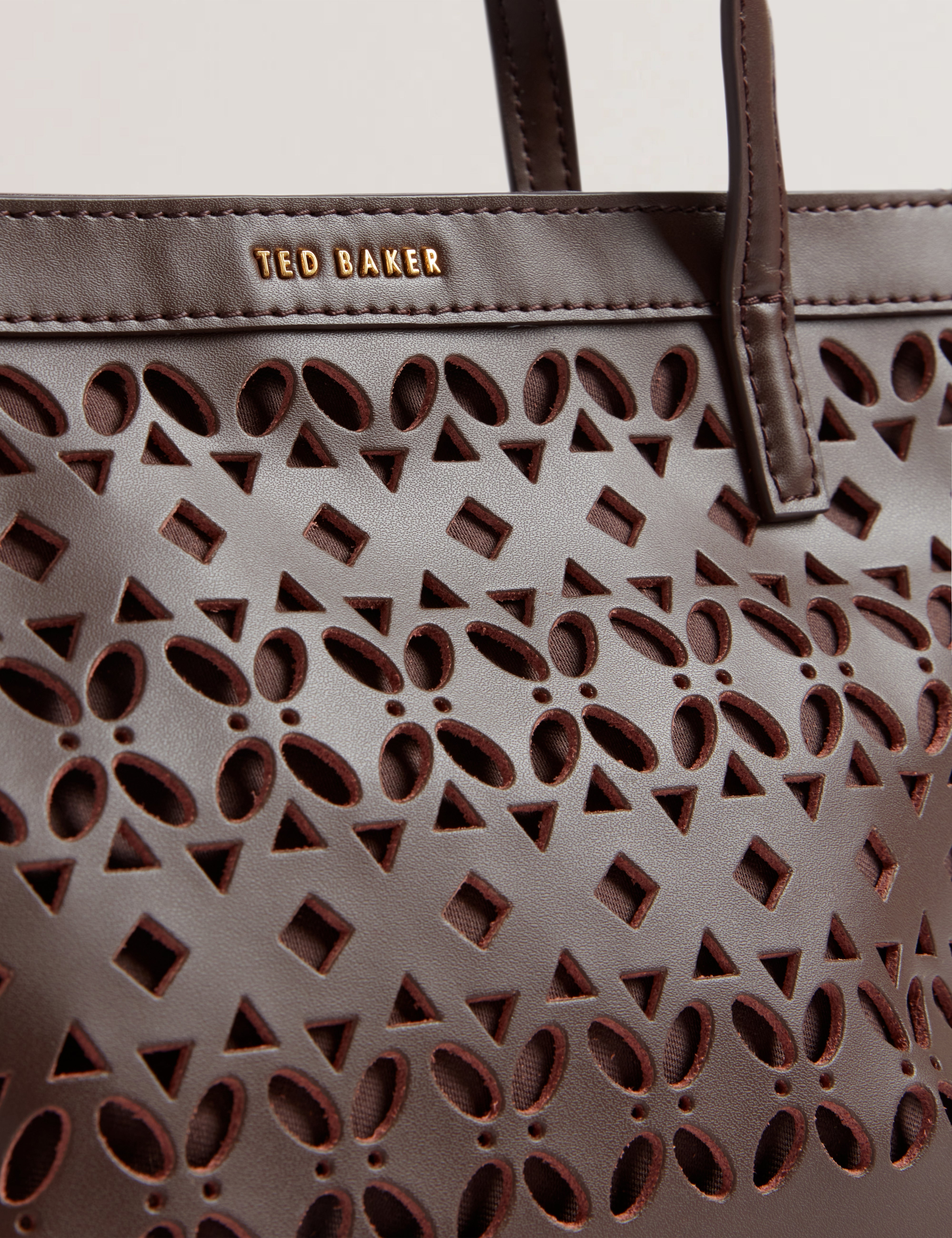 Lissann Laser-Cut Mini Shopper Dk-Brown