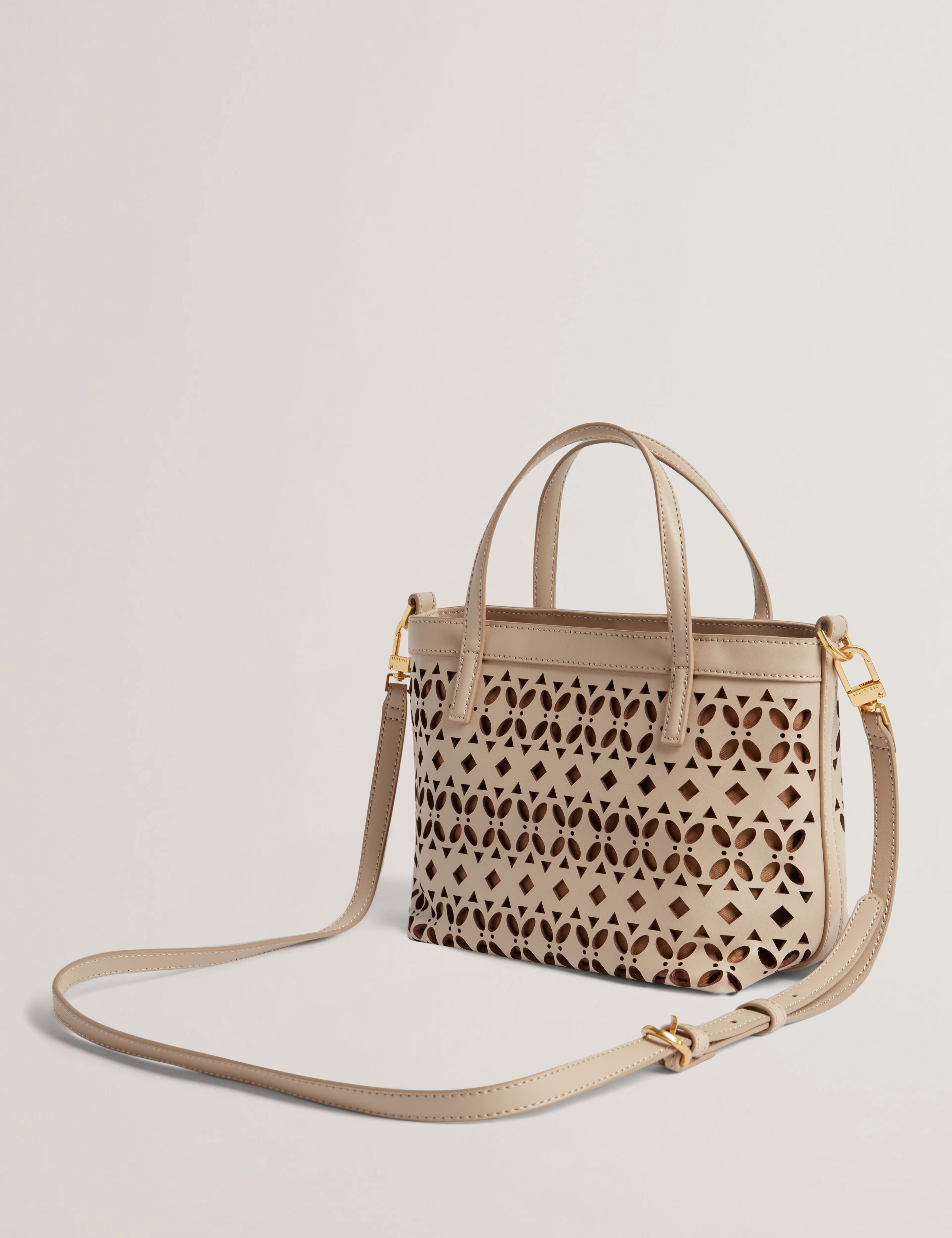 Lissann Laser-Cut Mini Shopper Taupe