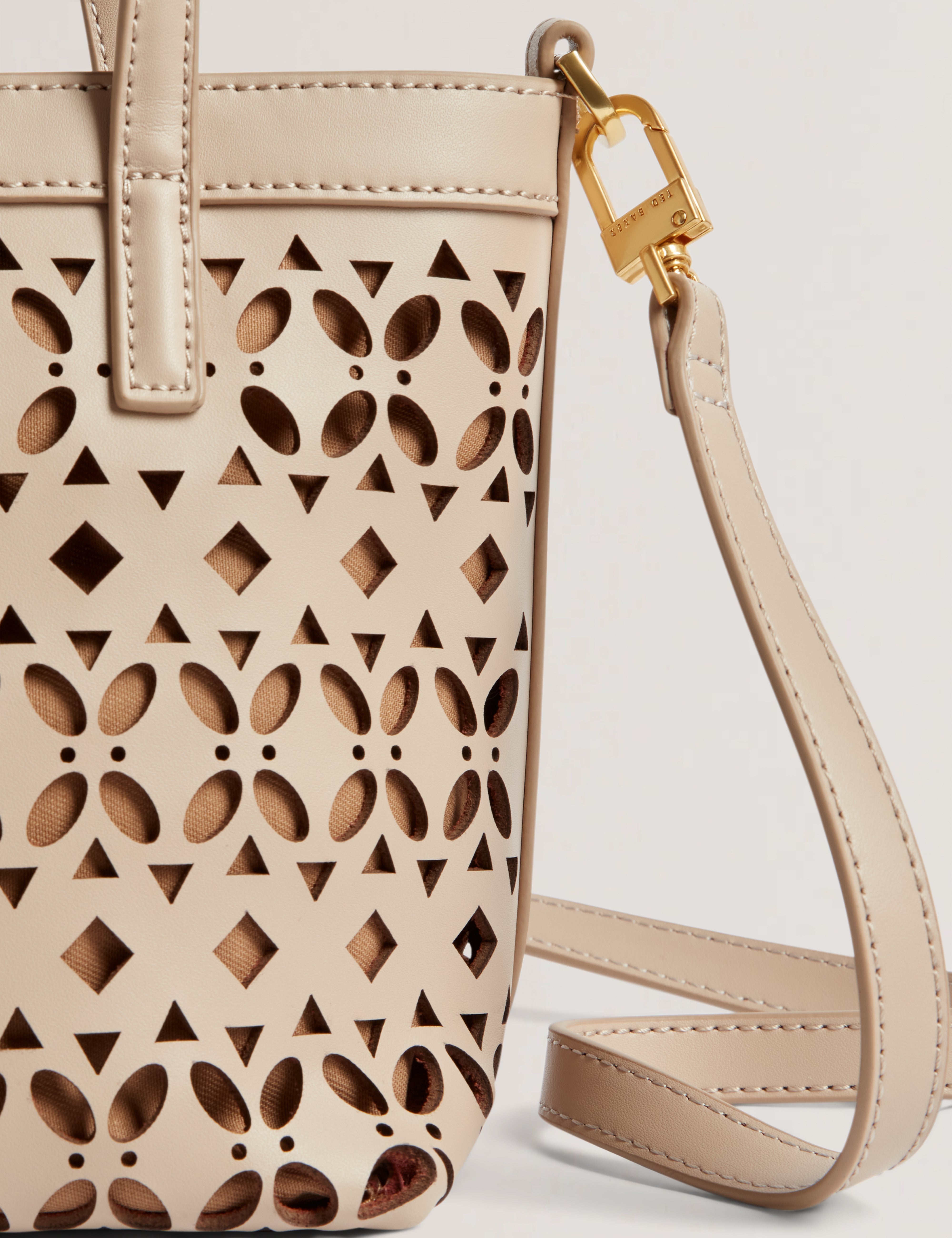 Lissann Laser-Cut Mini Shopper Taupe