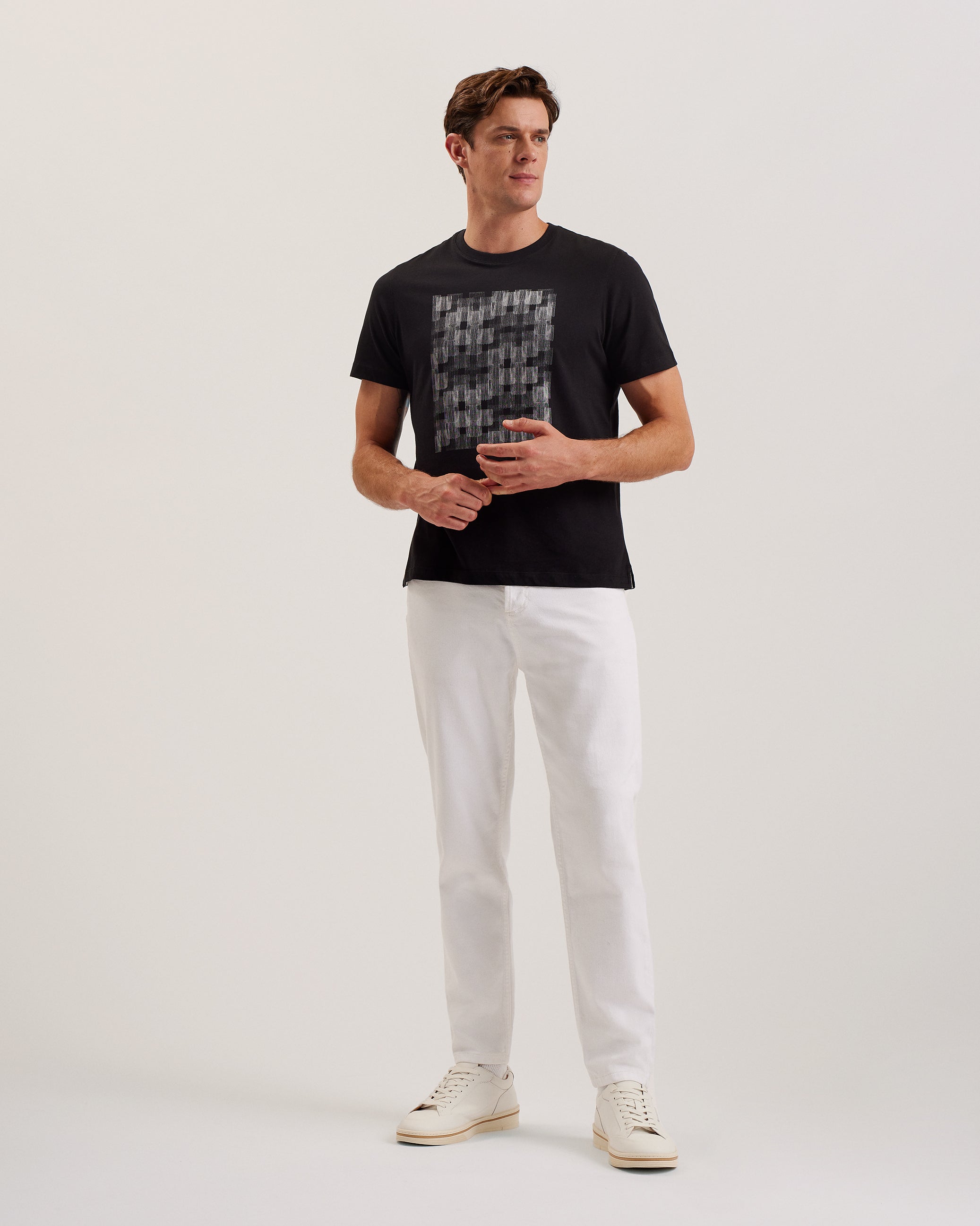 Tessman Ss Box Printed T-Shirt Black