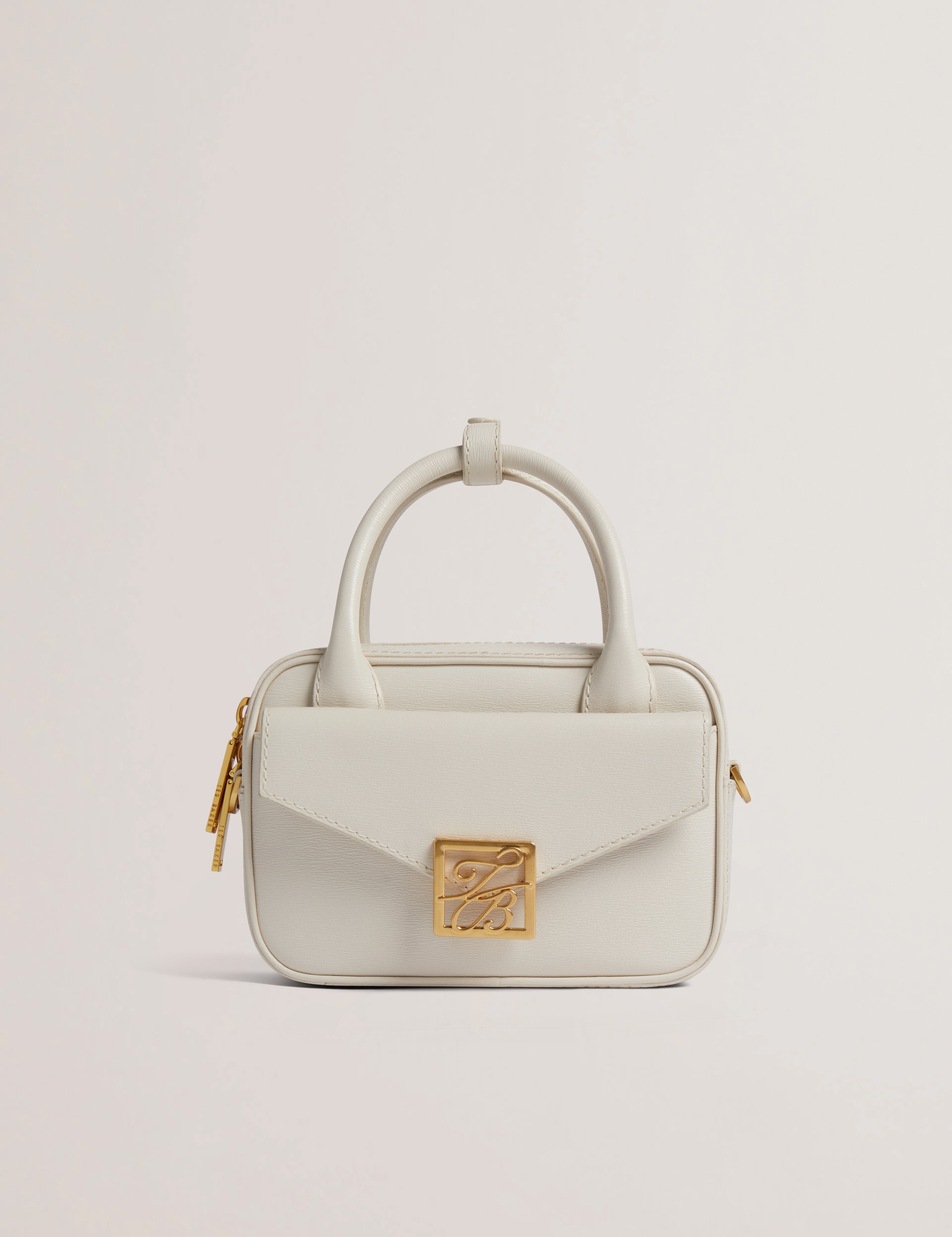 Anibell Tb Detail Mini Leather Crossbody Bag Ecru