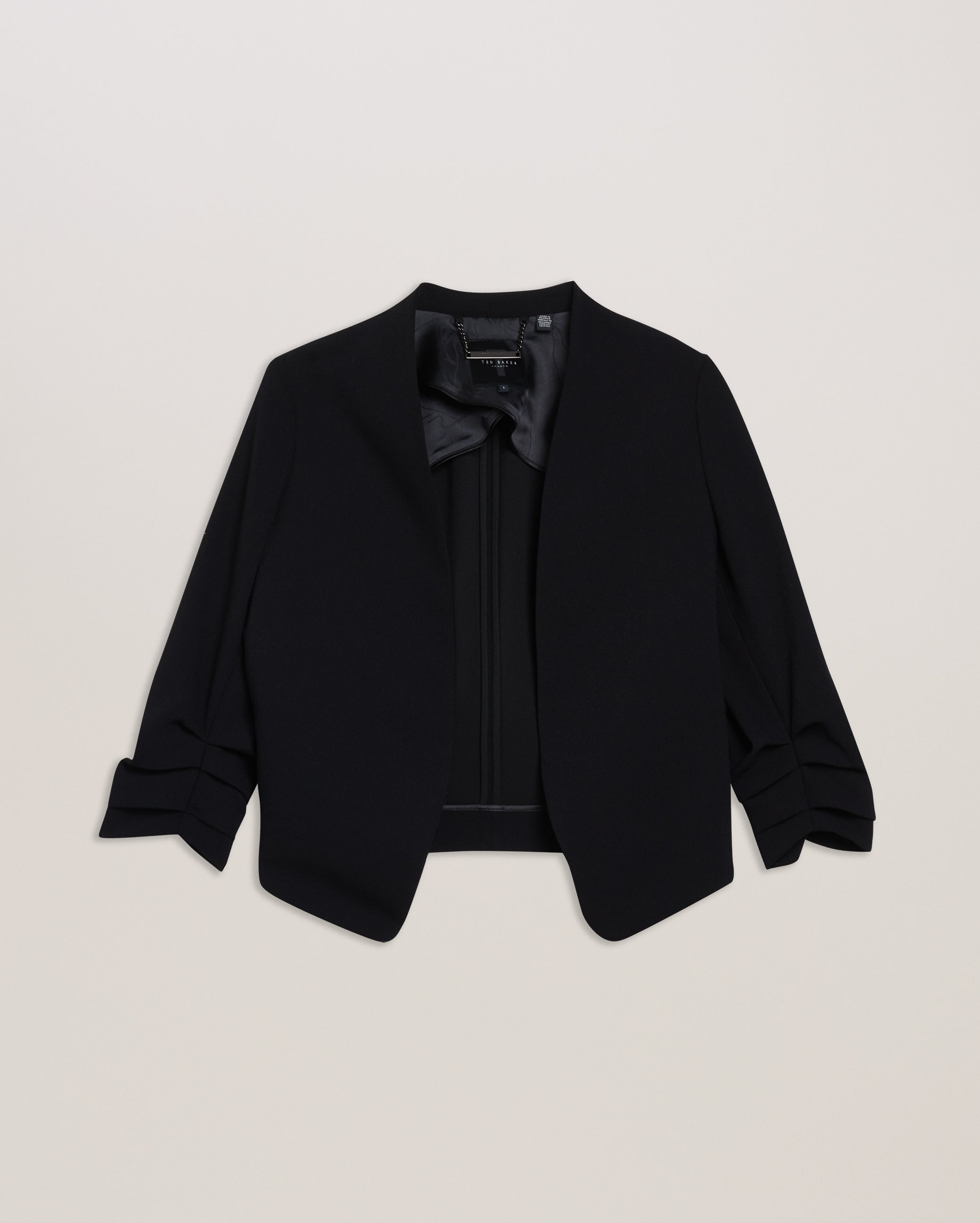 Popsy 3/4 Sleeve Crop Jacket Black