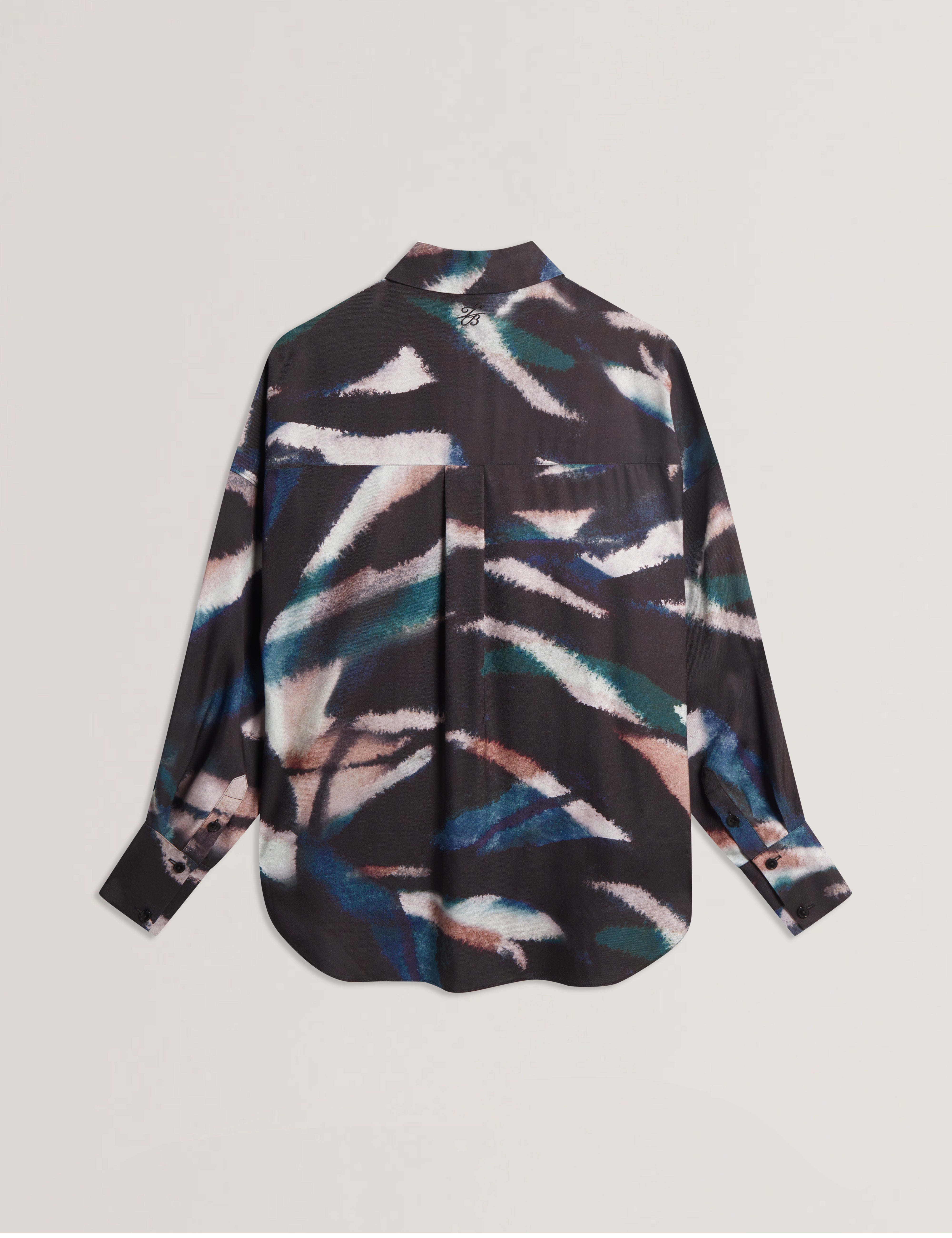 Tropiza Printed Oversized Boyfriend Shirt Black