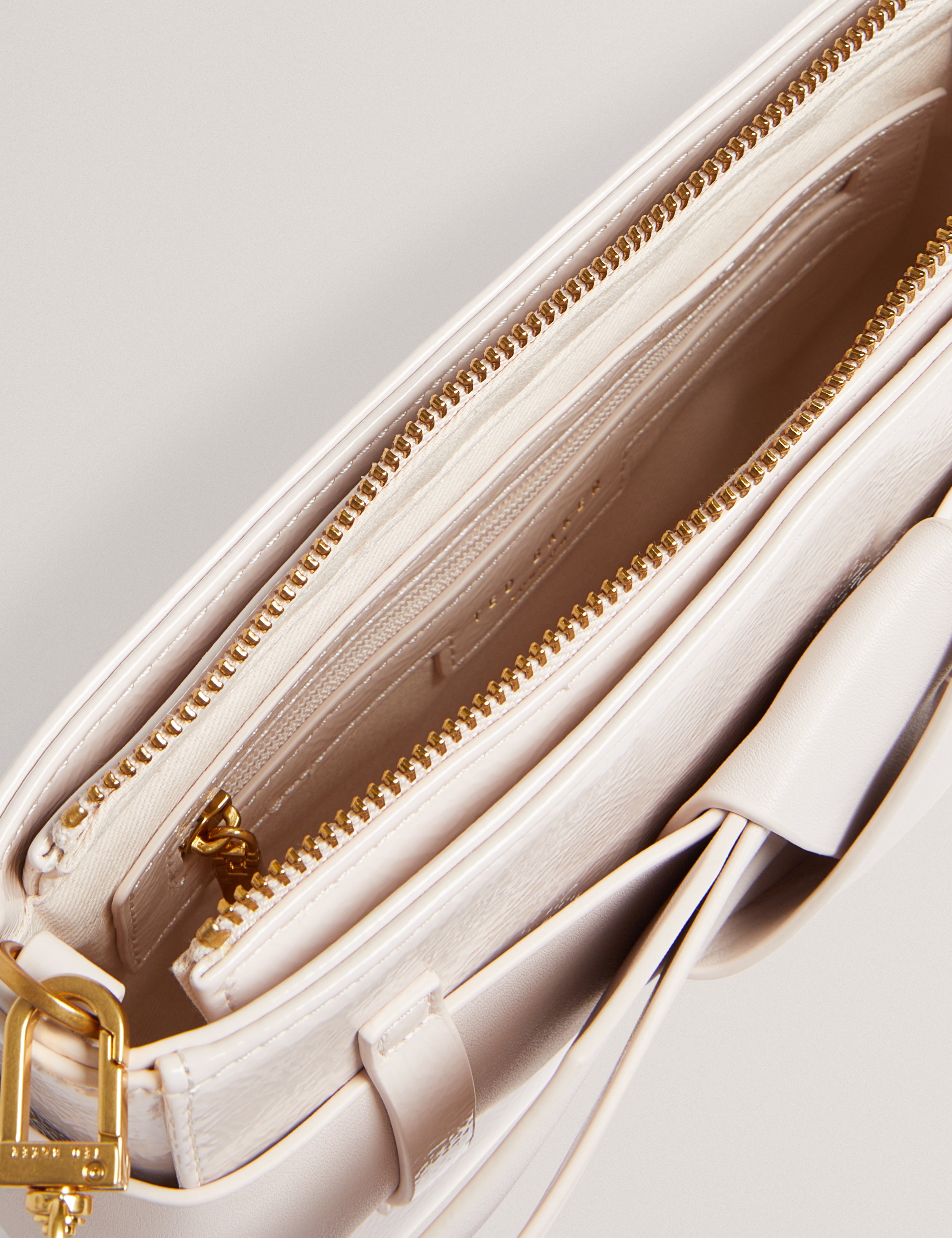 Jimmah Soft Pu Bow Clutch Bag Ivory